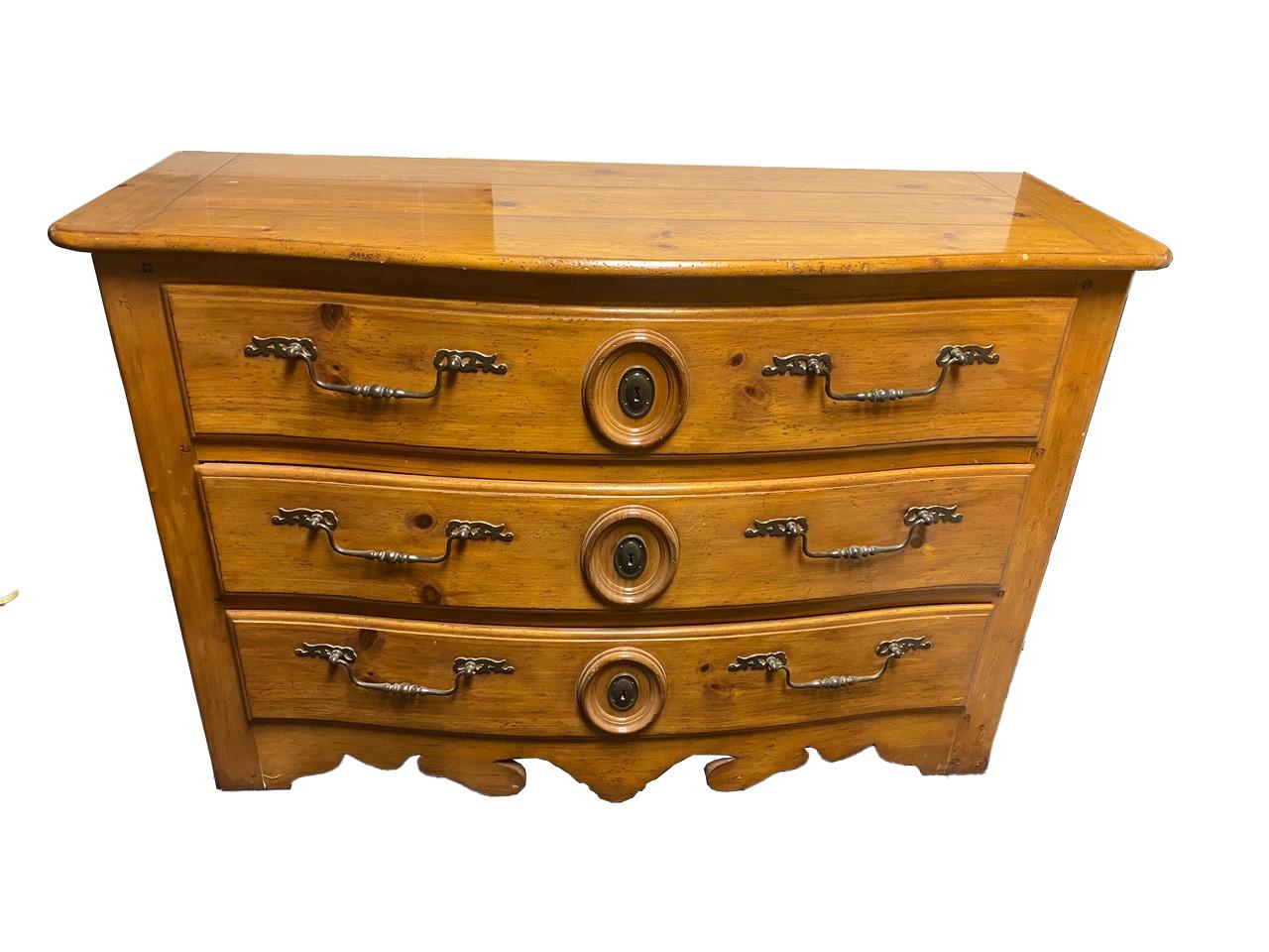 French Provincial Milling Road Division of Baker Three Drawer Chest