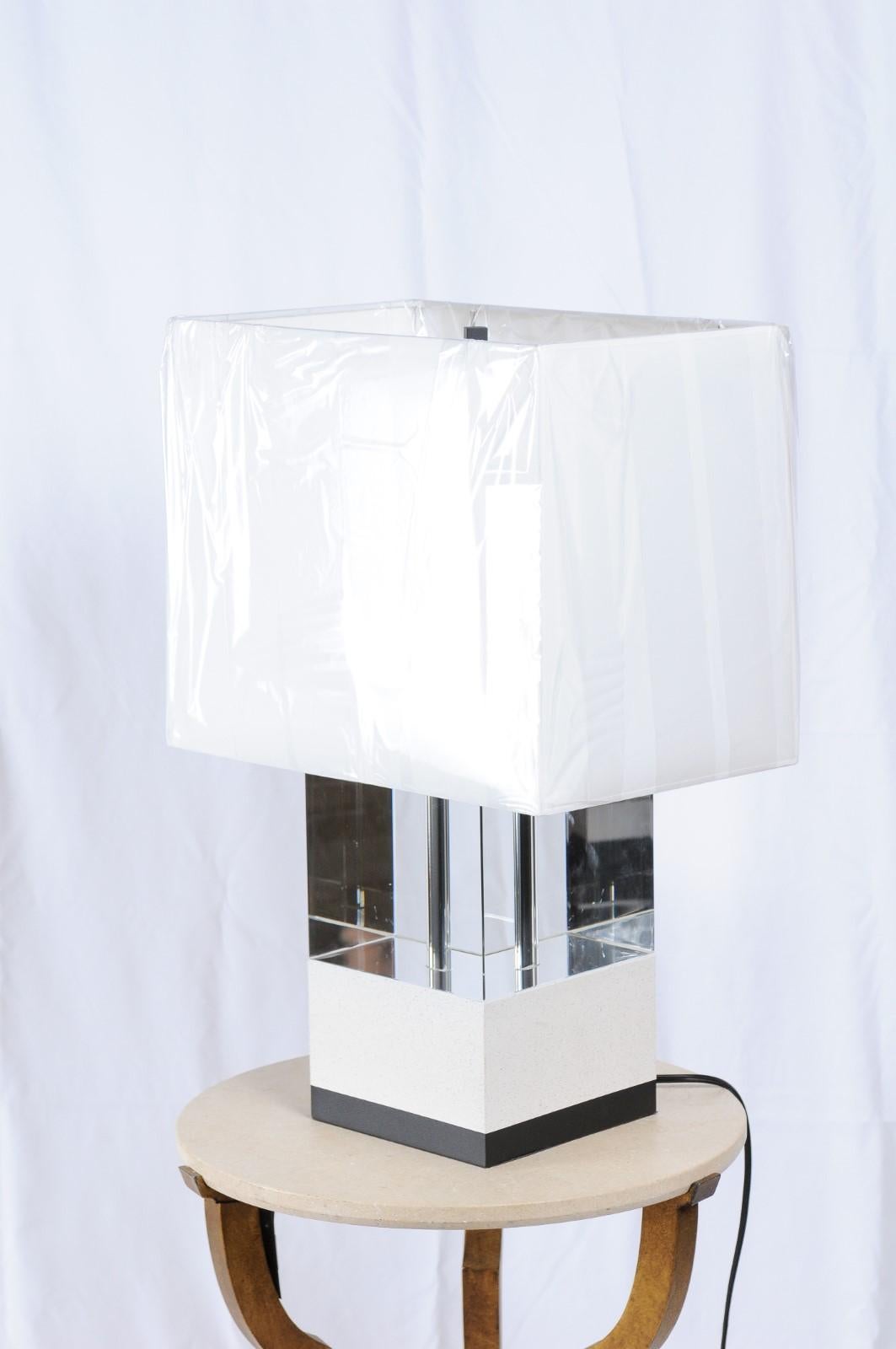 Milling Road Glacier Table Lamp by Darryl Carter for Baker For Sale 8