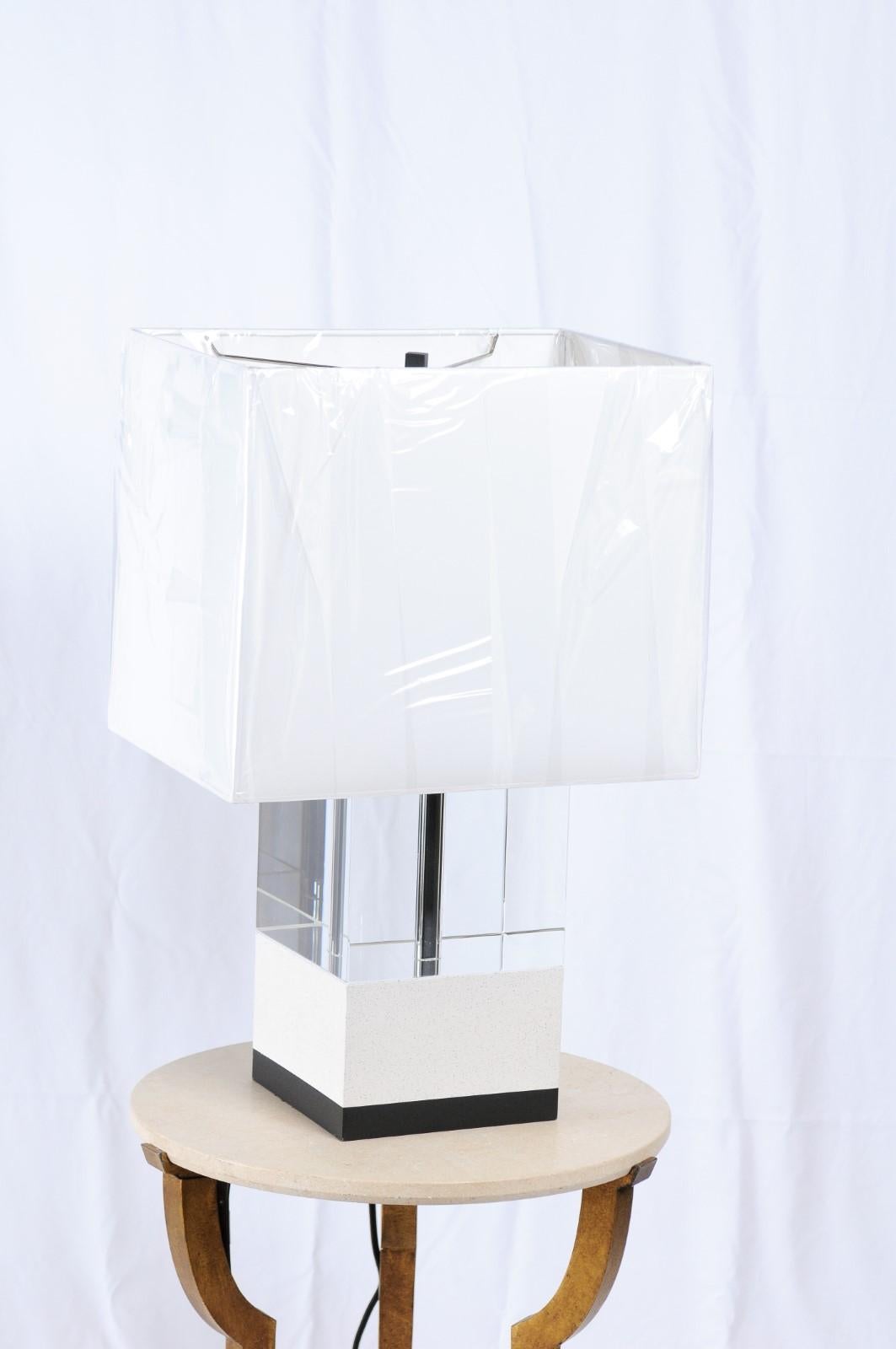 Contemporary Milling Road Glacier Table Lamp by Darryl Carter for Baker For Sale