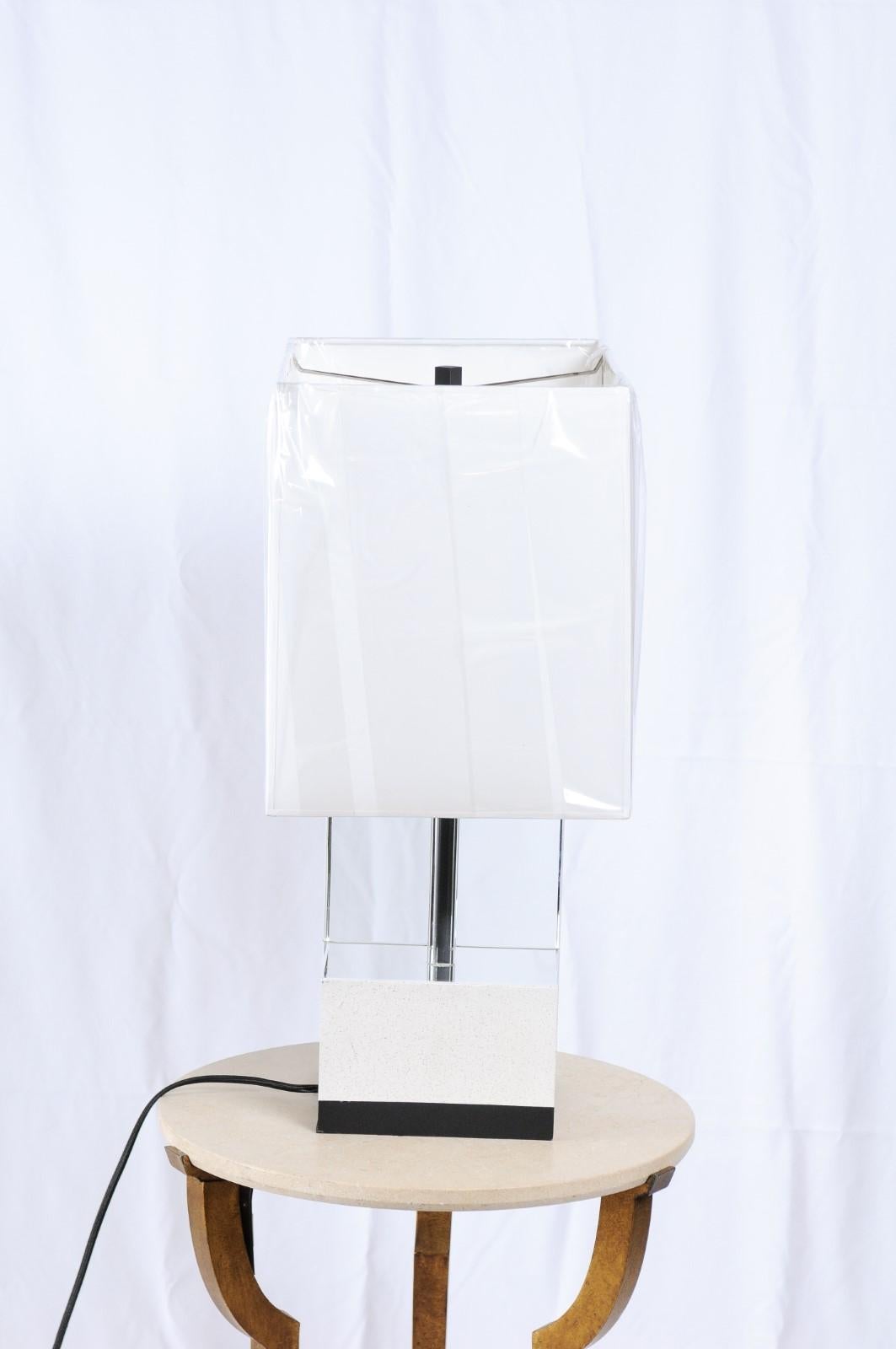 Milling Road Glacier Table Lamp by Darryl Carter for Baker For Sale 3