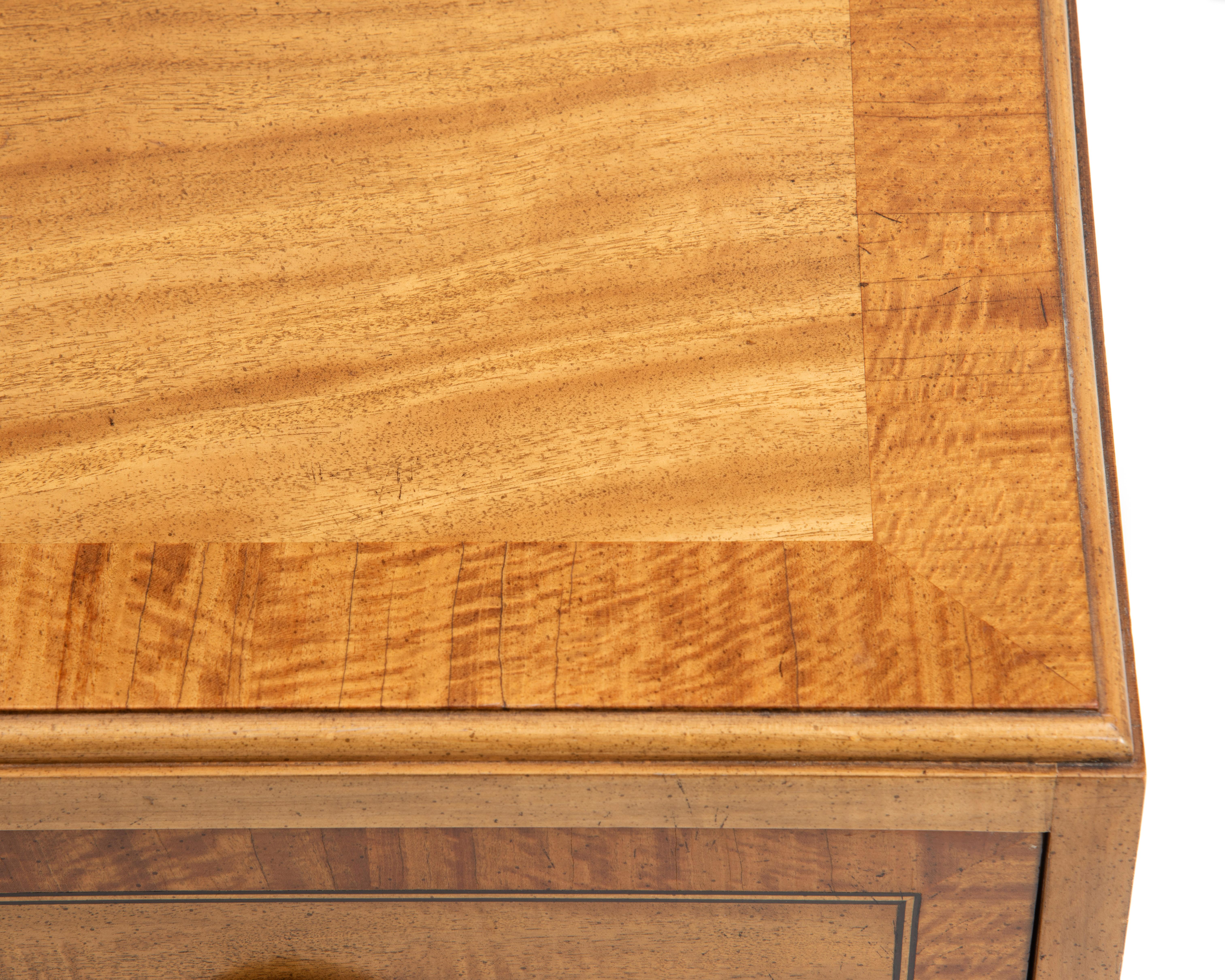 Milling Road Three Drawer Commode Bachelor Chest Banded Mahogany Maple Satinwood 4