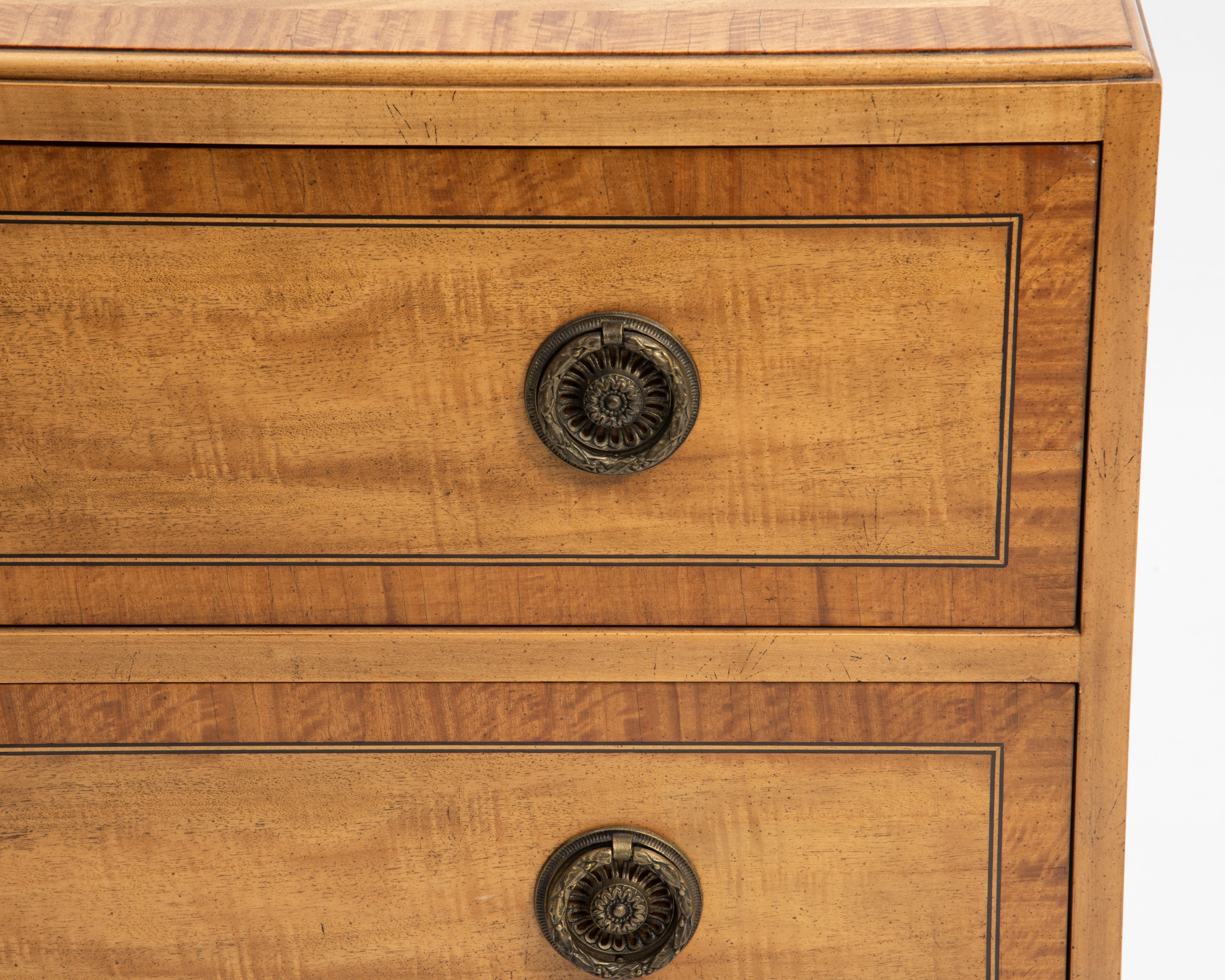 Milling Road Three Drawer Commode Bachelor Chest Banded Mahogany Maple Satinwood 5