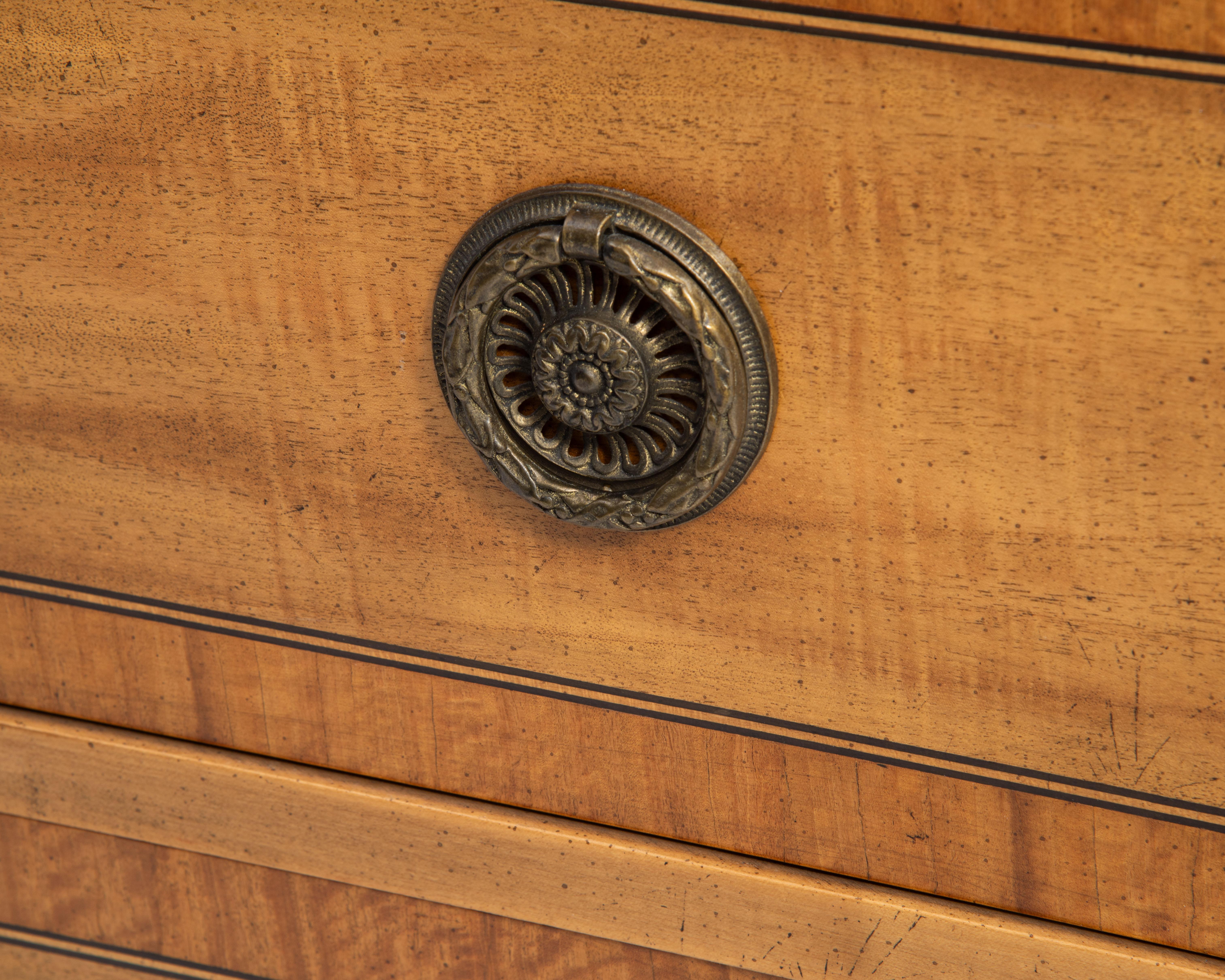 Milling Road Three Drawer Commode Bachelor Chest Banded Mahogany Maple Satinwood 6
