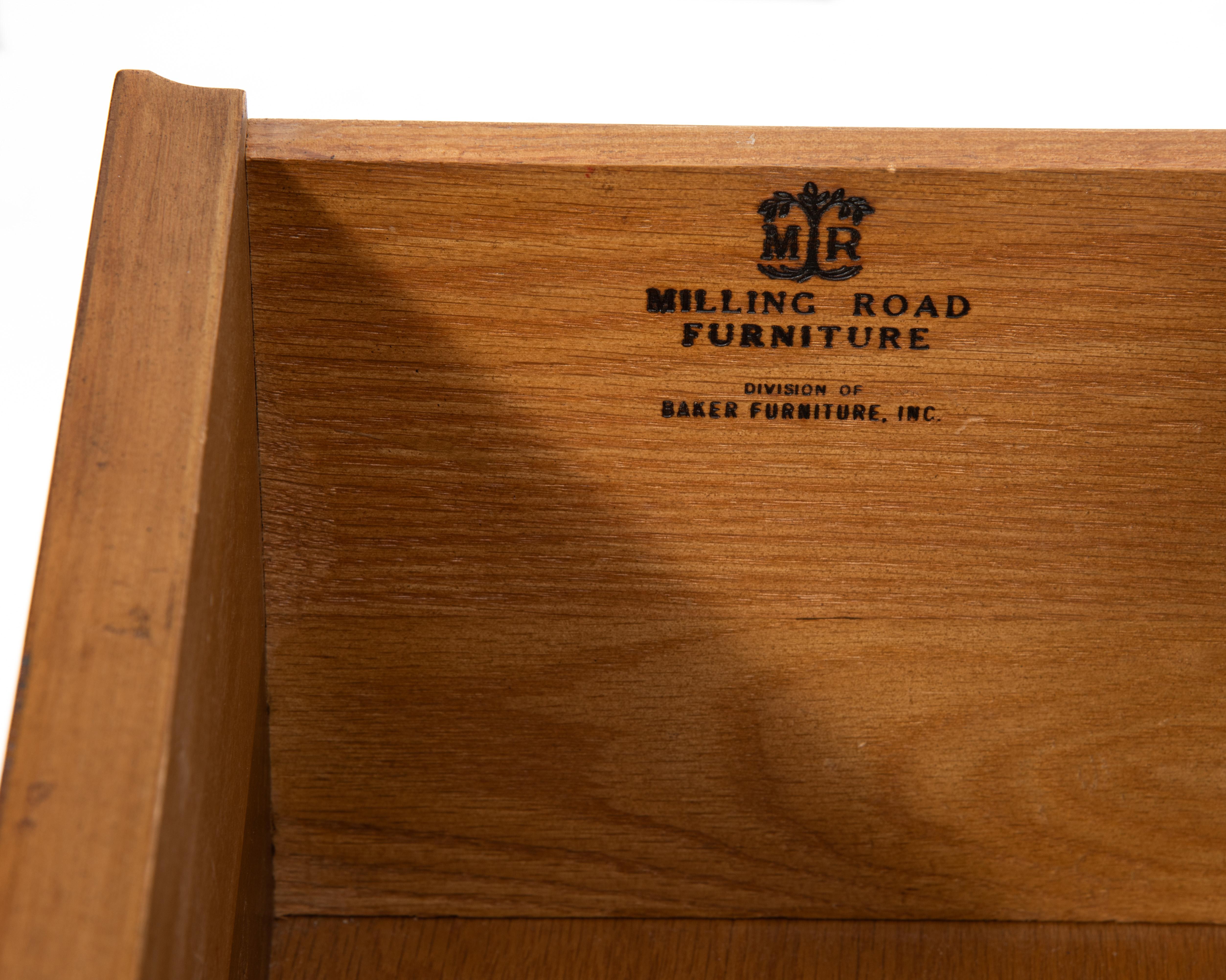 Milling Road Three Drawer Commode Bachelor Chest Banded Mahogany Maple Satinwood 8