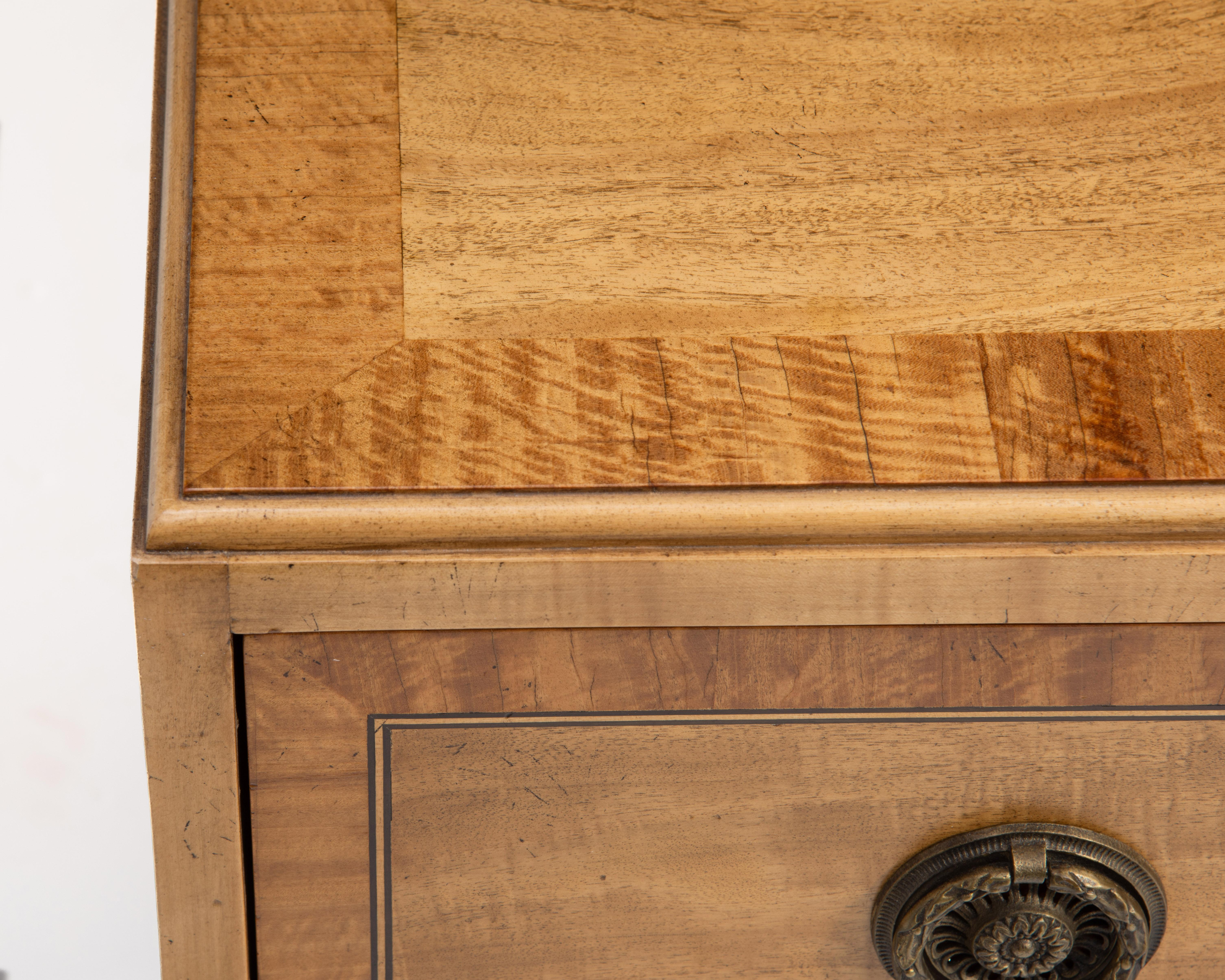 Milling Road Three Drawer Commode Bachelor Chest Banded Mahogany Maple Satinwood 2