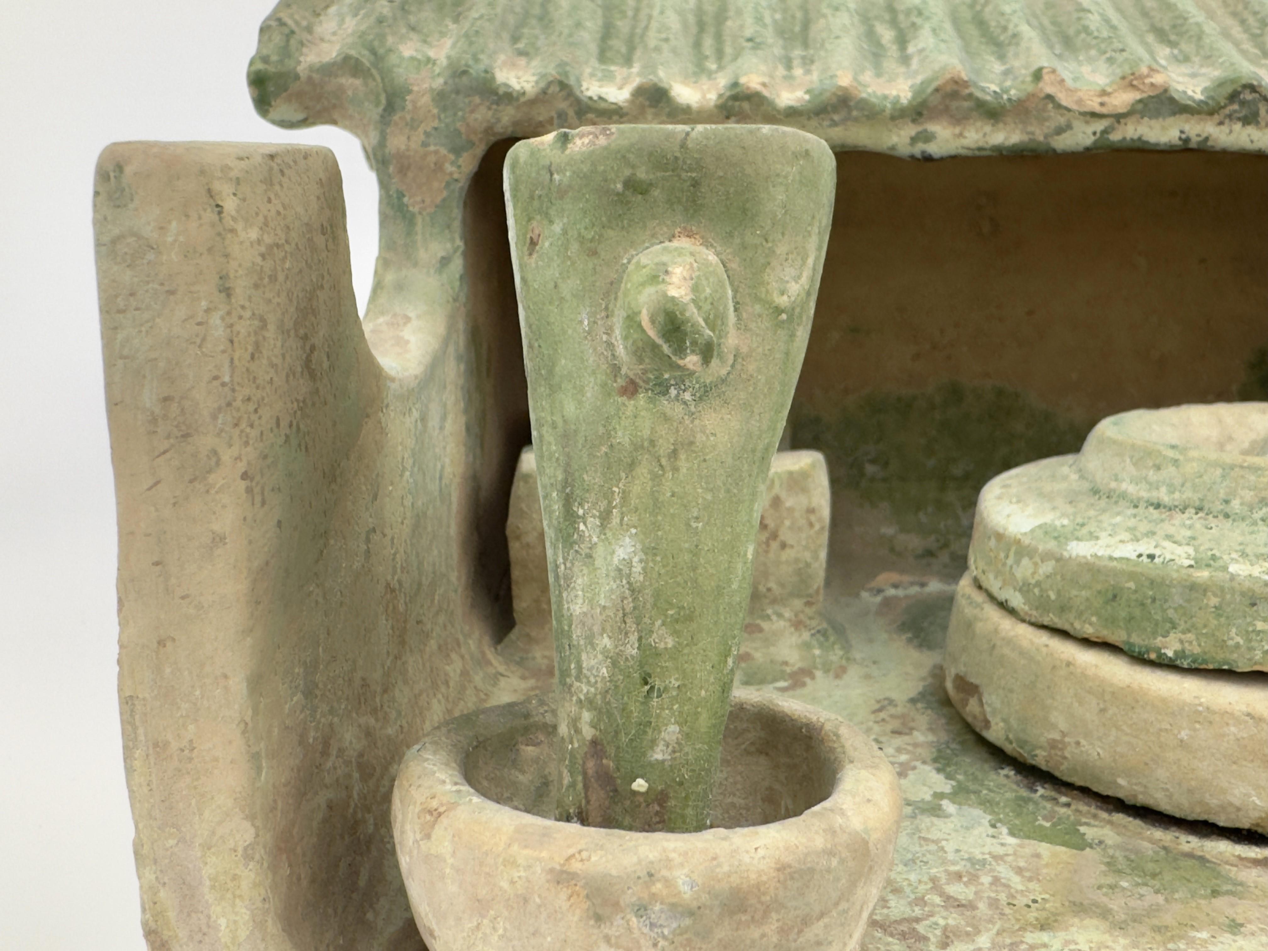Milling Shed pottery with Green Glaze, Eastern Han Dynasty For Sale 1
