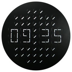 Million Times 61'c' Black Round Wall Clock Wall Sculpture by Humans Since 1982