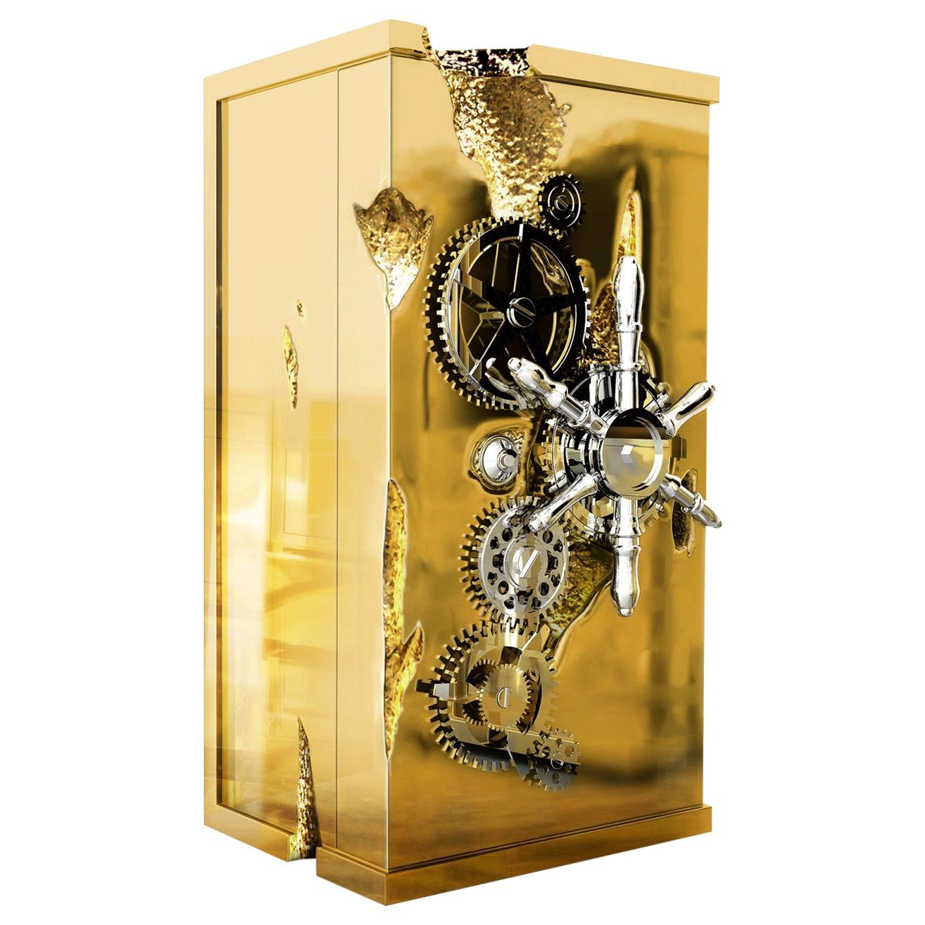 In Stock in Los Angeles, Millionaire Gold Luxury Safe, designed by Boca Do Lobo