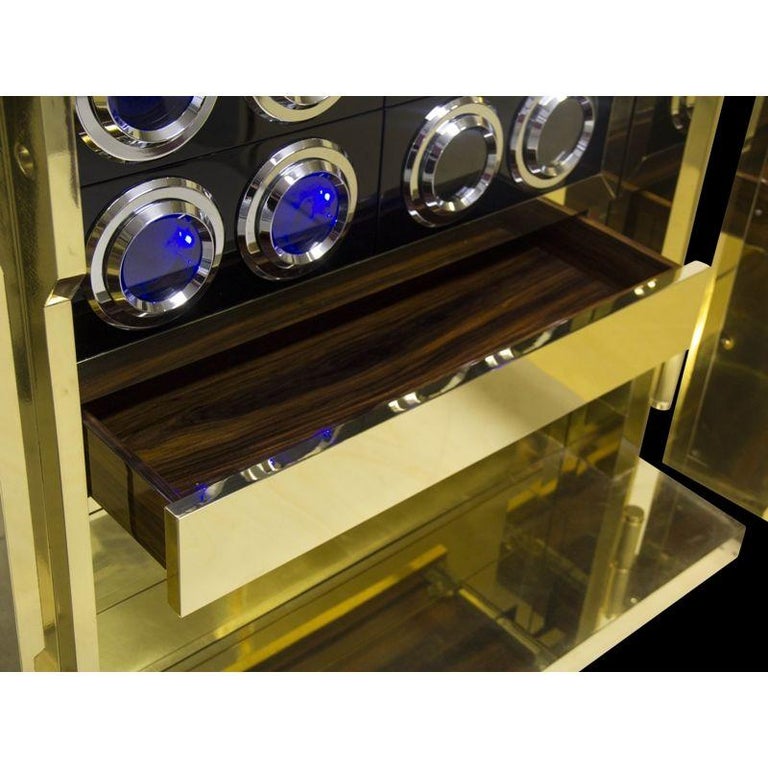 Millionaire Jewelry Safe in Polished Brass For Sale at 1stdibs