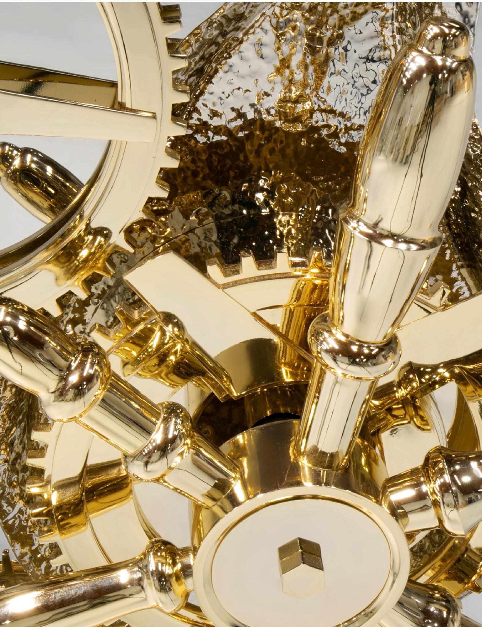 Contemporary Millionaire Silver Luxury Safe - Hand-Crafted Gold Plate Brass - Boca do Lobo For Sale