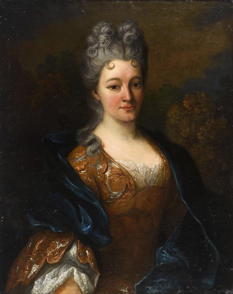 Attributed to MILLOT, Henri Portrait of a Lady For Sale 1