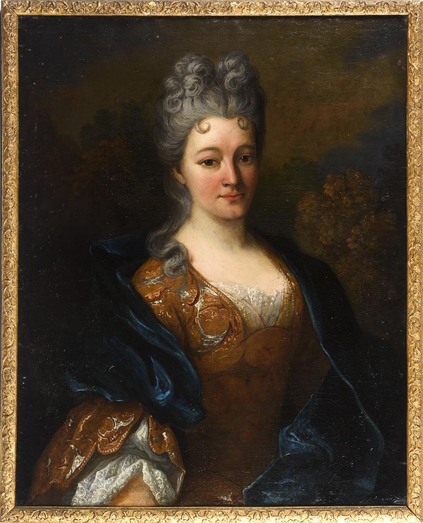 Attributed to MILLOT, Henri Portrait of a Lady For Sale 4