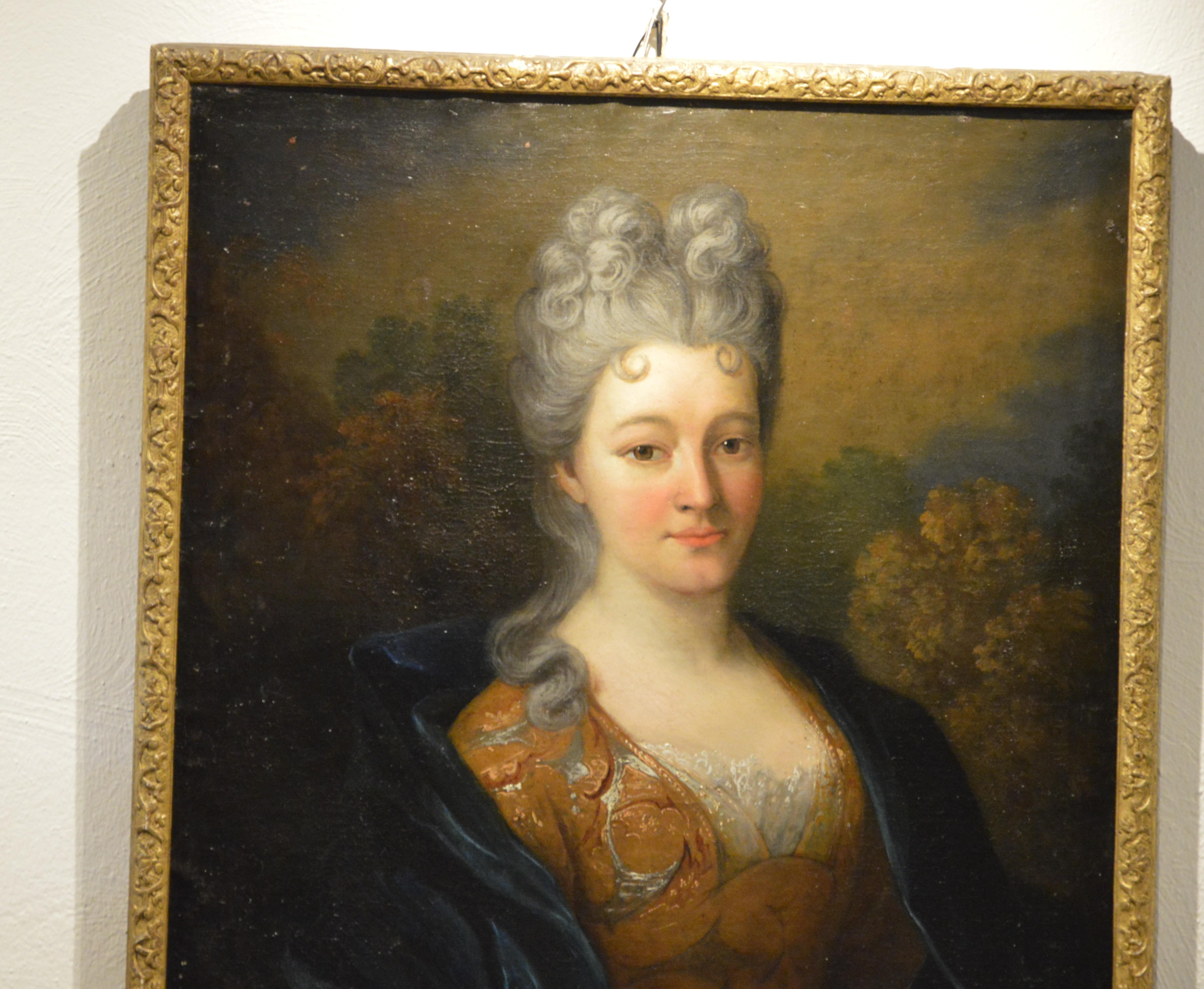 Attributed to MILLOT, Henri Portrait of a Lady For Sale 8
