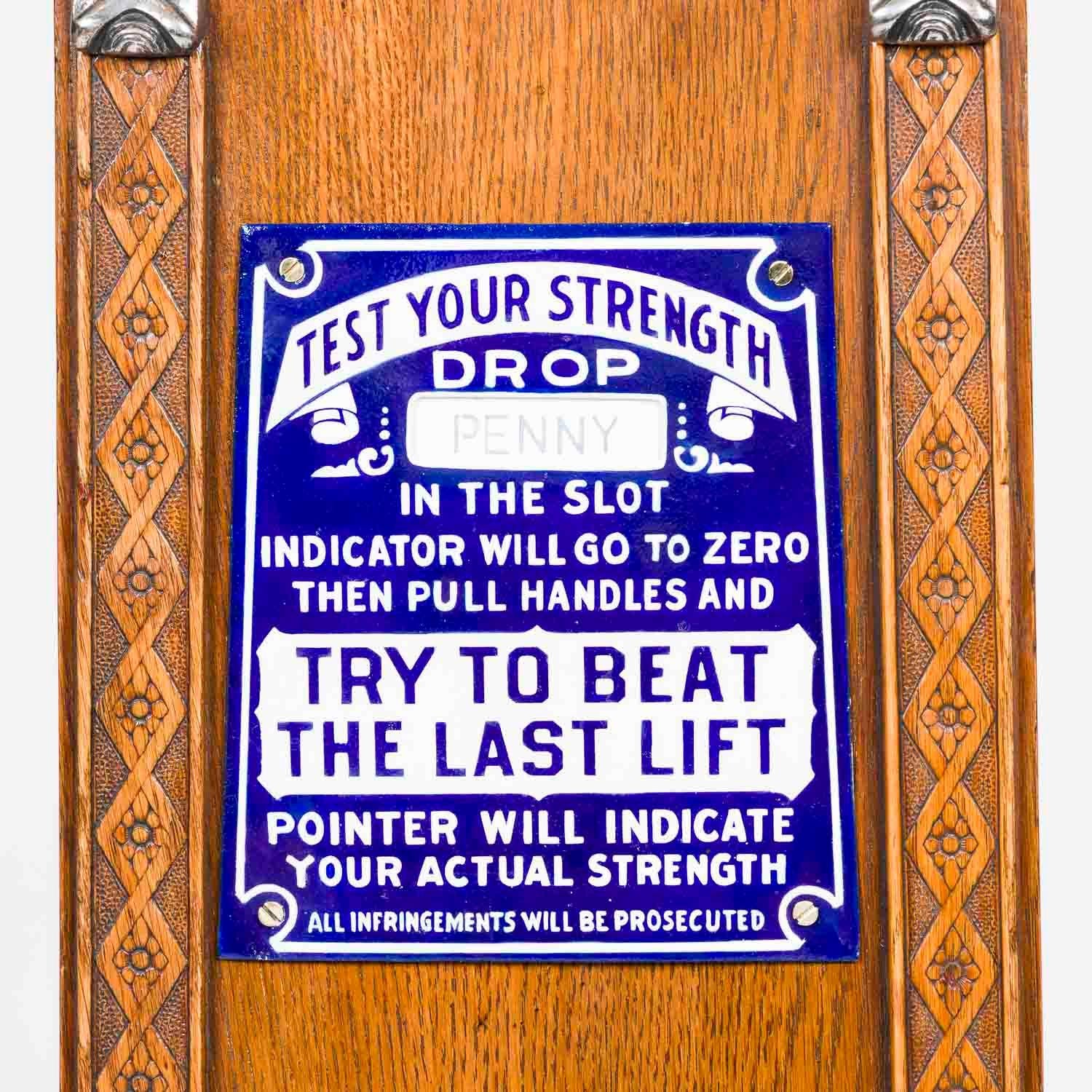 Mills Novelty Co. owl strength lifter “Mills Perfect Muscle Developer” For Sale 6