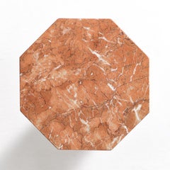 Modern Rotating Side Table in Diana Rose Marble by Yellowdot