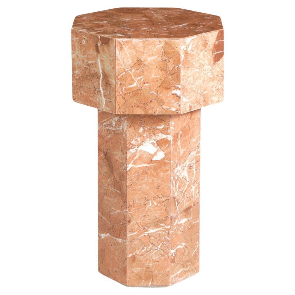 Millstone Rotating Marble Side Table Rose by Yellowdot   For Sale