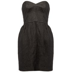 Milly Black Glitter Strapless Mini Dress Size XXS