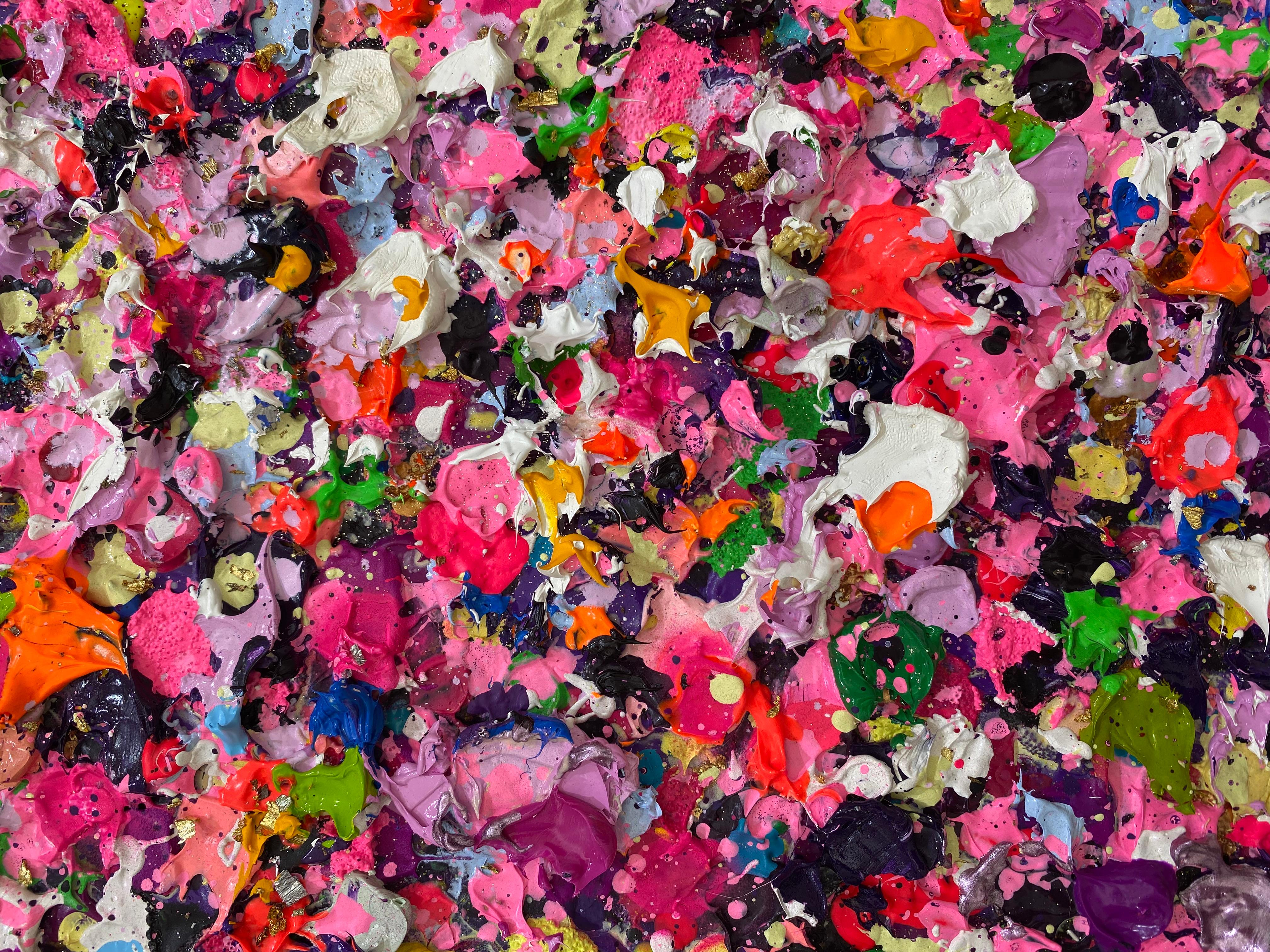 Leuchtende (Schwarz), Abstract Painting, von Milly Martionou