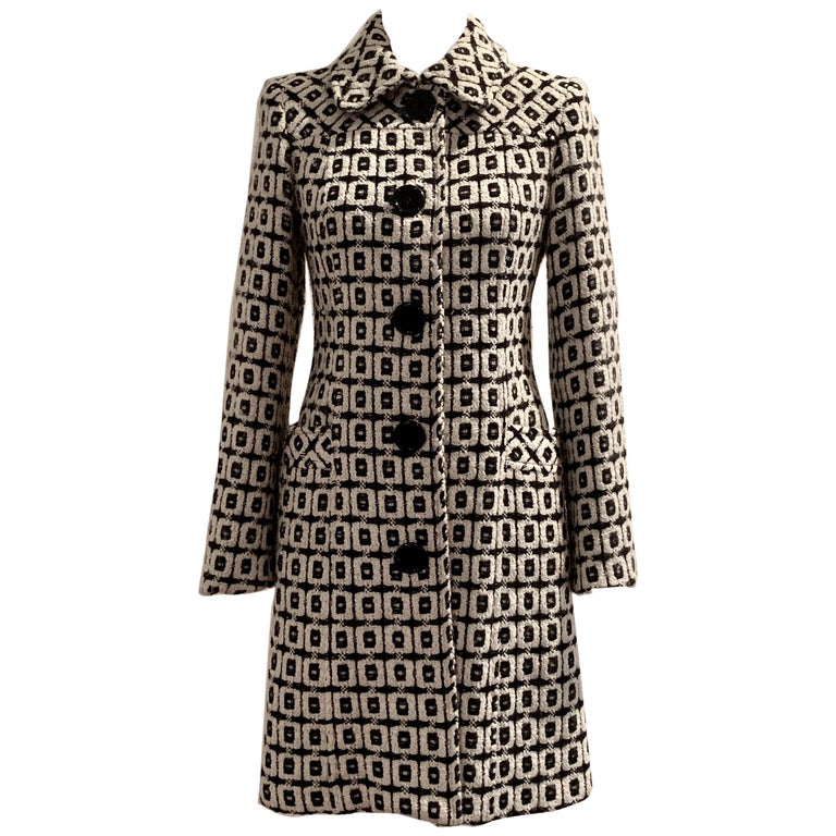 Milly New York Vintage Black and White Check Wool Woman's Coat, 2000  Collection For Sale at 1stDibs | milly of new york vintage, an original  milly of new york, coin master doda