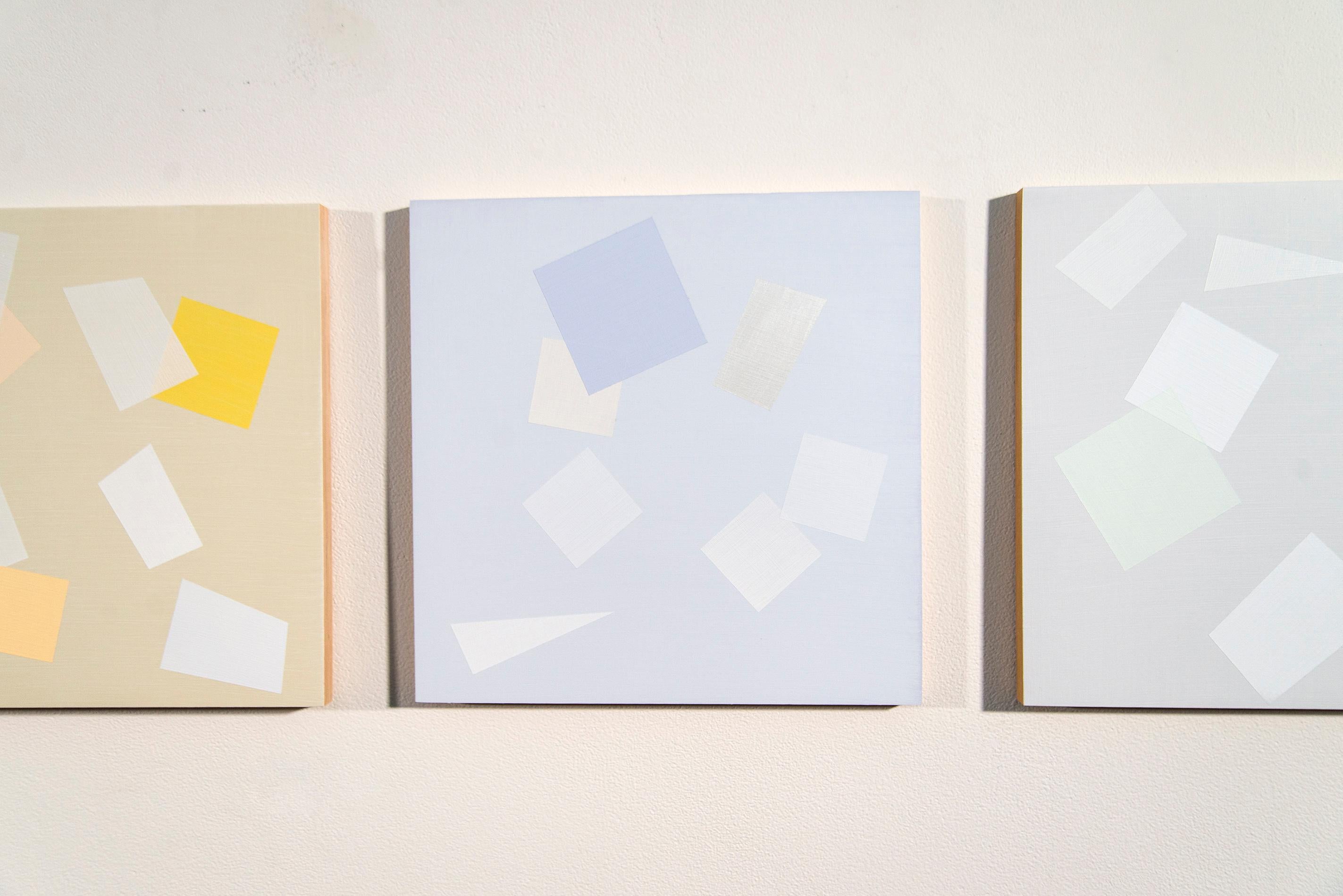 7 Pieces for Arvo Part - light, colourful, multiples, squares, acrylic on canvas For Sale 6