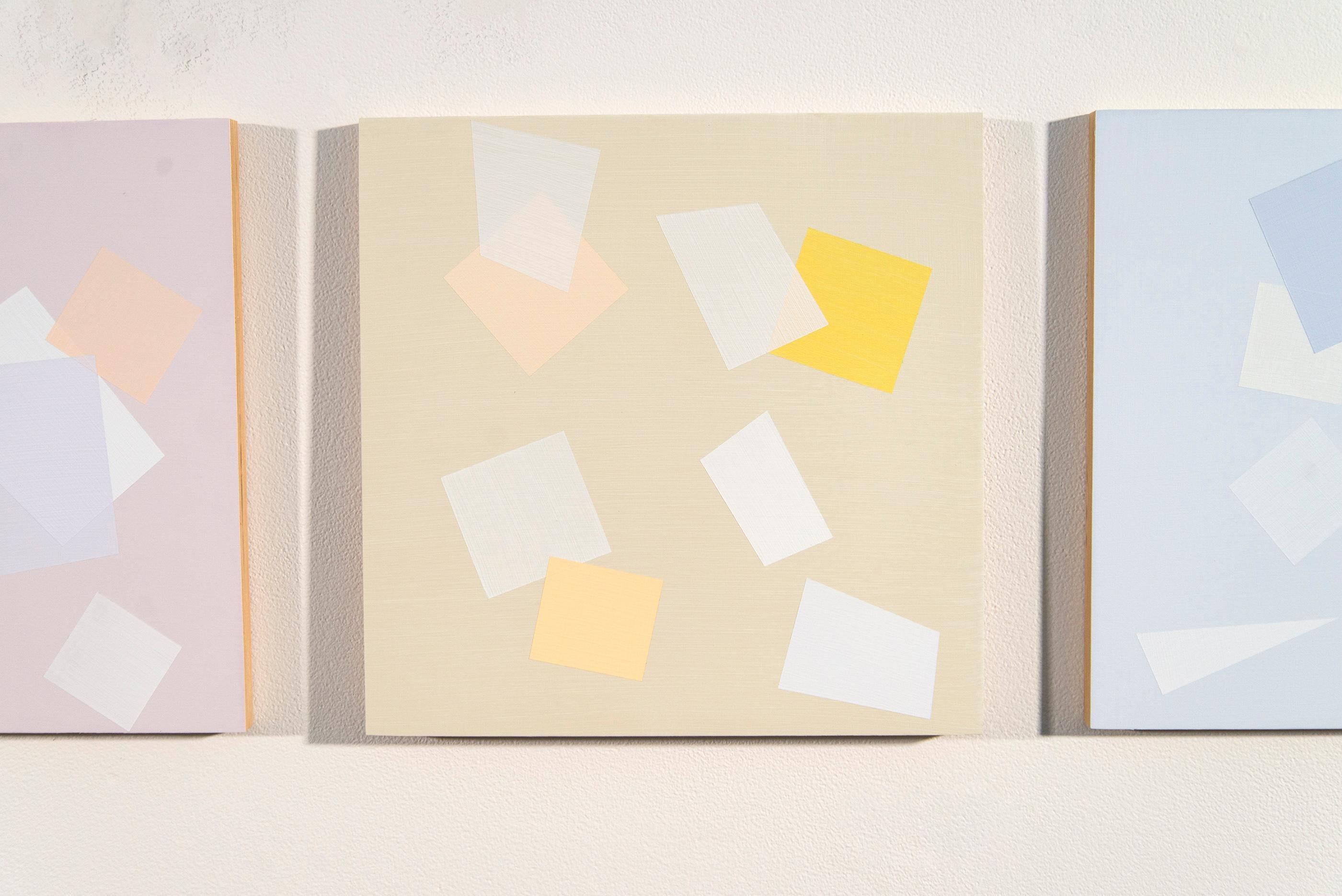 7 Pieces for Arvo One - légères, colorées, multiples, carrées, acrylique sur toile en vente 7
