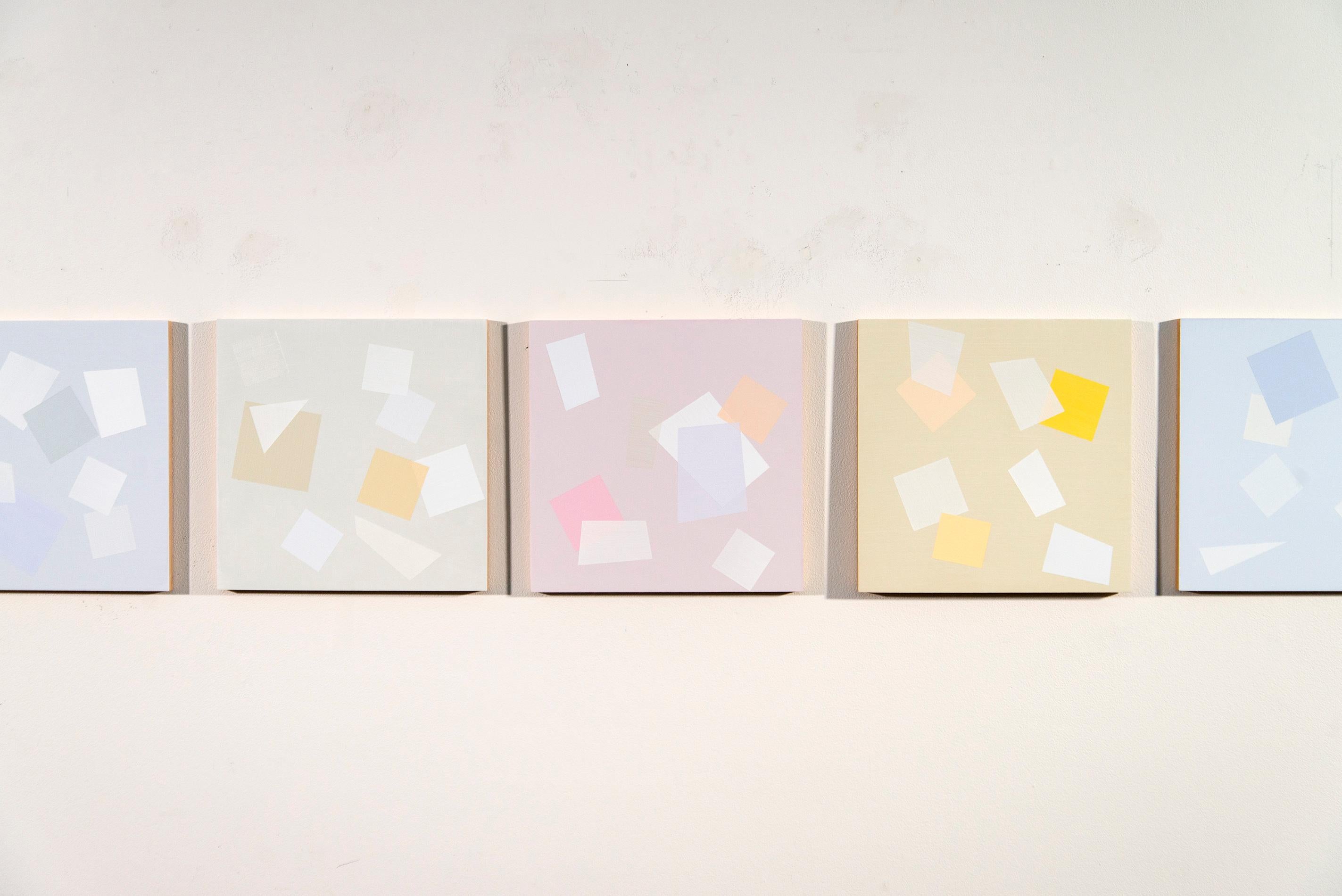 7 Pieces for Arvo One - légères, colorées, multiples, carrées, acrylique sur toile en vente 13