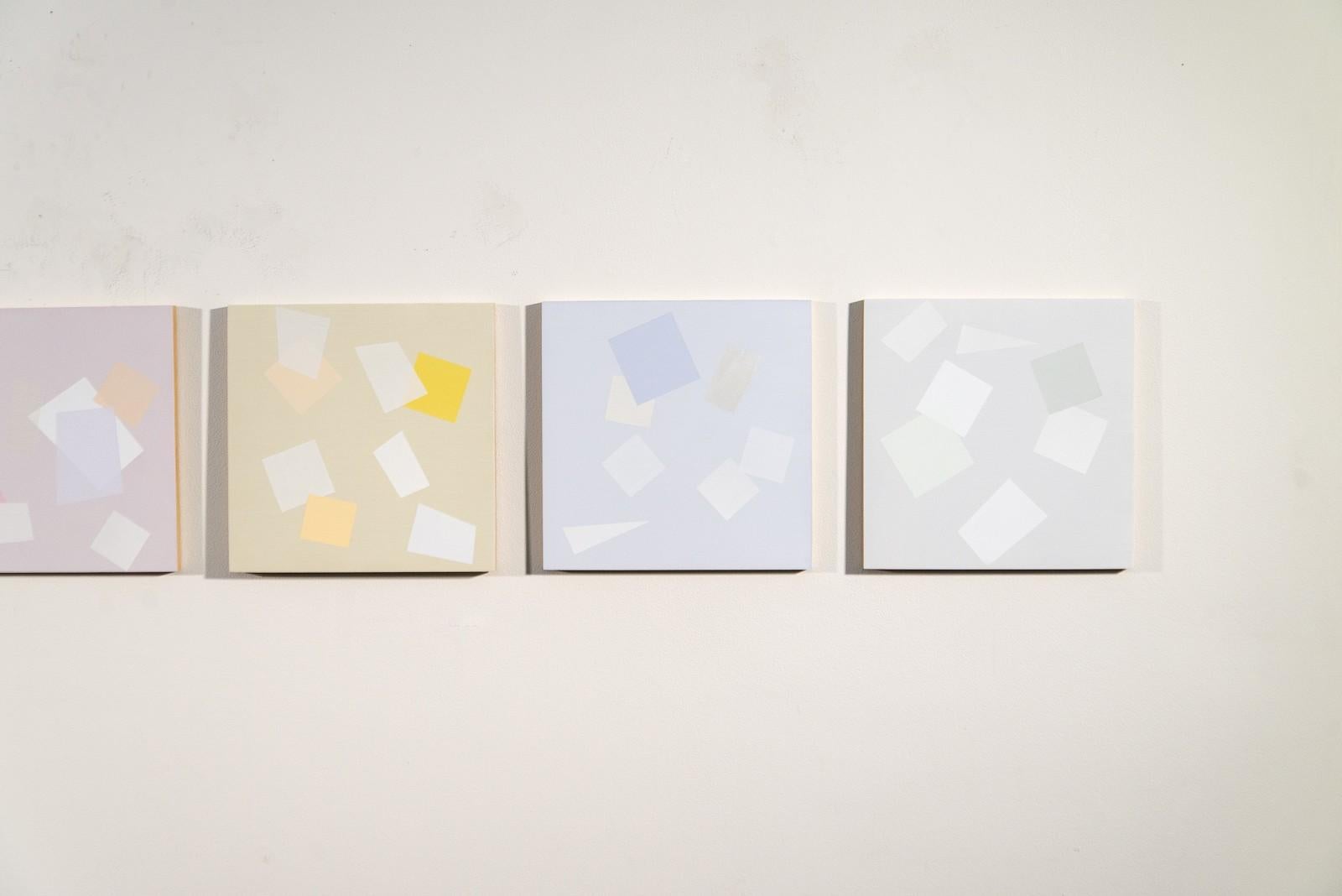 7 Pieces for Arvo One - légères, colorées, multiples, carrées, acrylique sur toile en vente 3