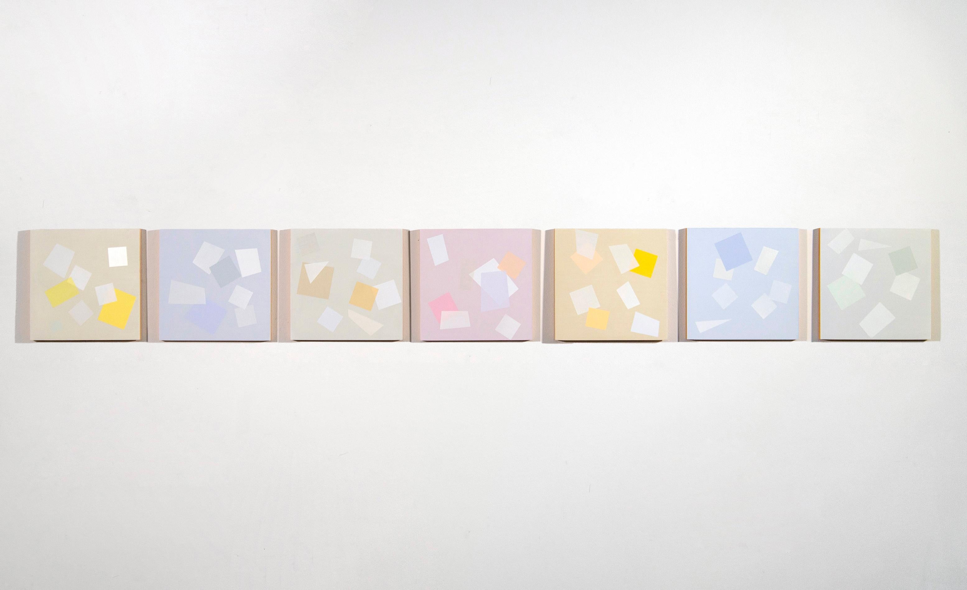 Abstract Painting di Milly Ristvedt - 7 Pieces for Arvo Part - astratto geometrico, raggruppamento, acrilico su tela