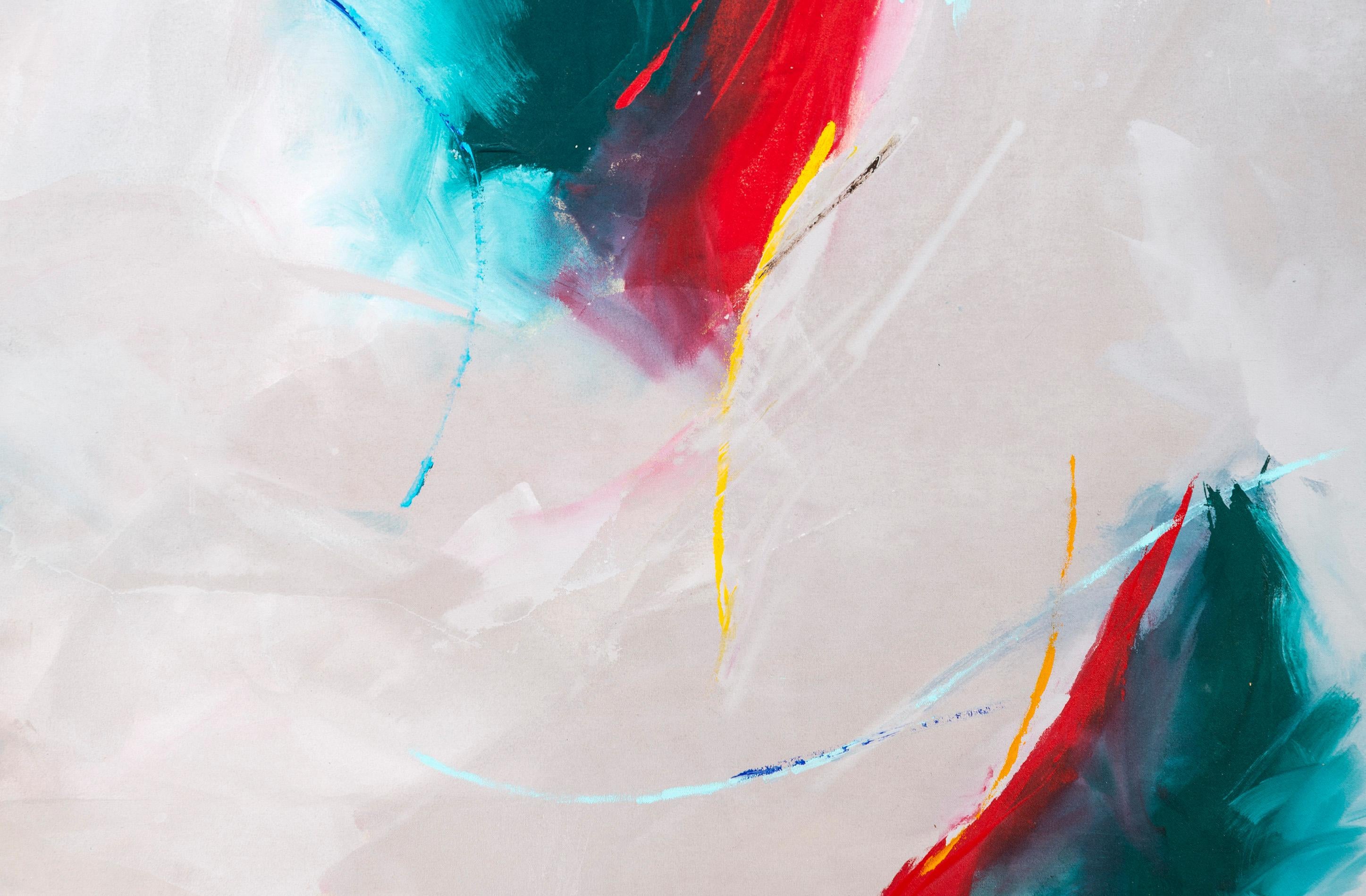 After Wordsworth - modern, gestural abstract, acrylic on canvas For Sale 1