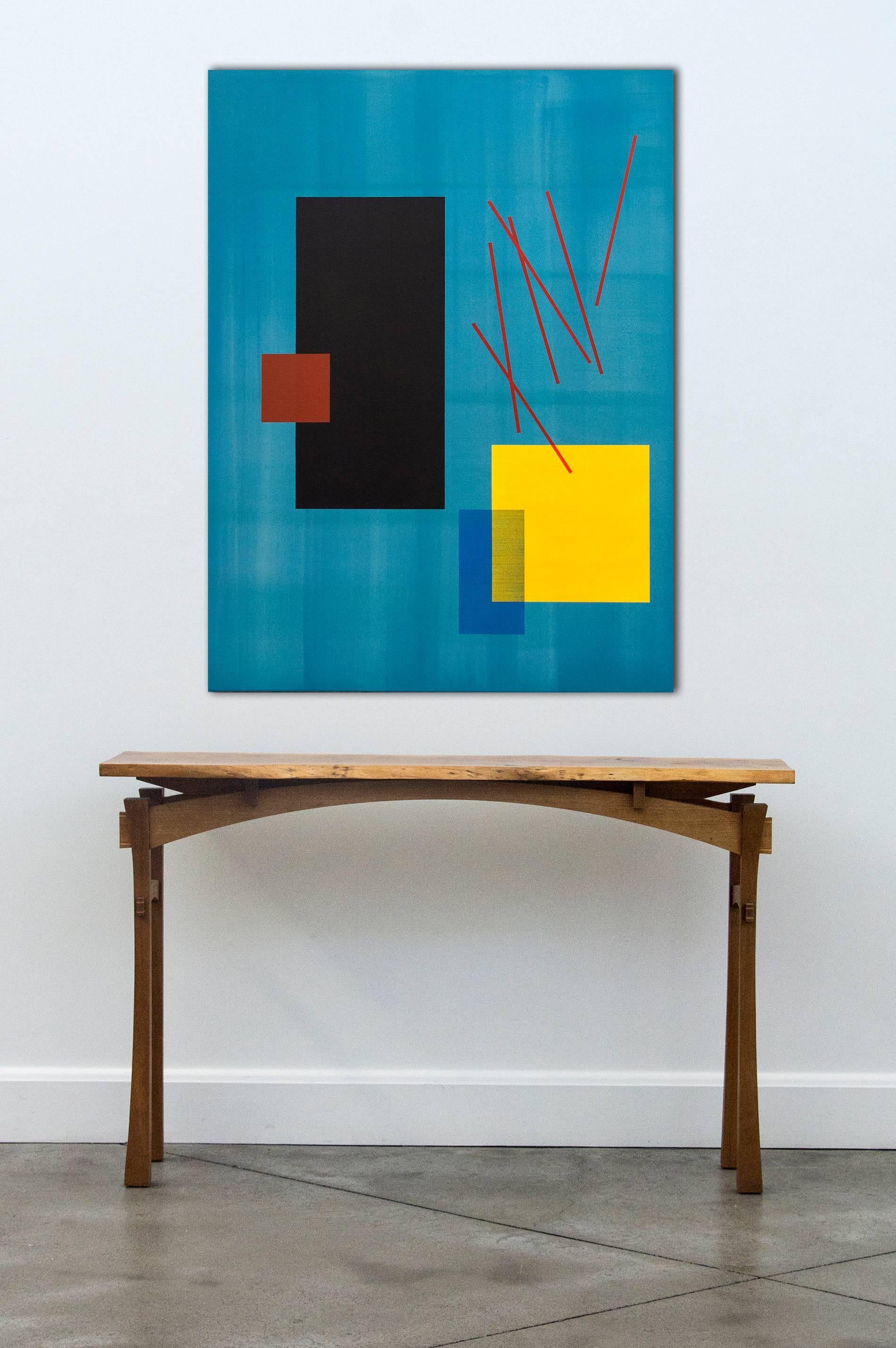 Balancing Act - large, bright, colourful, geometric abstract, acrylic on canvas 1