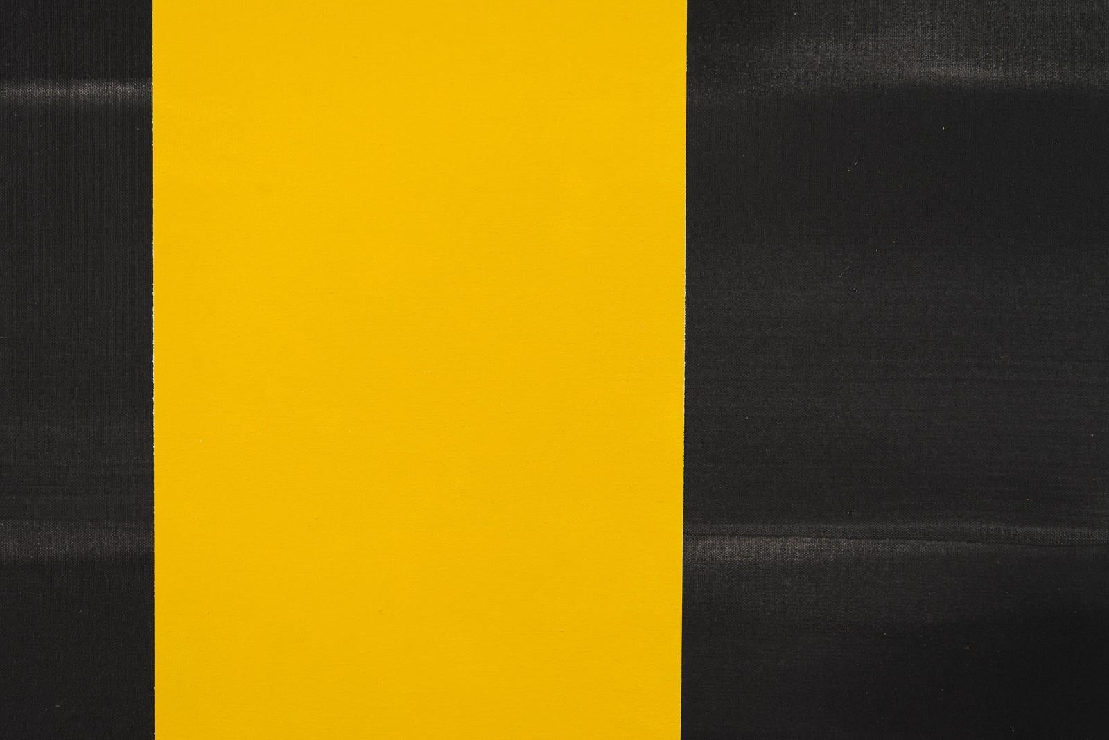 Nero - grande, giallo, verde, blu, astrazione geometrica, acrilico su tela in vendita 2