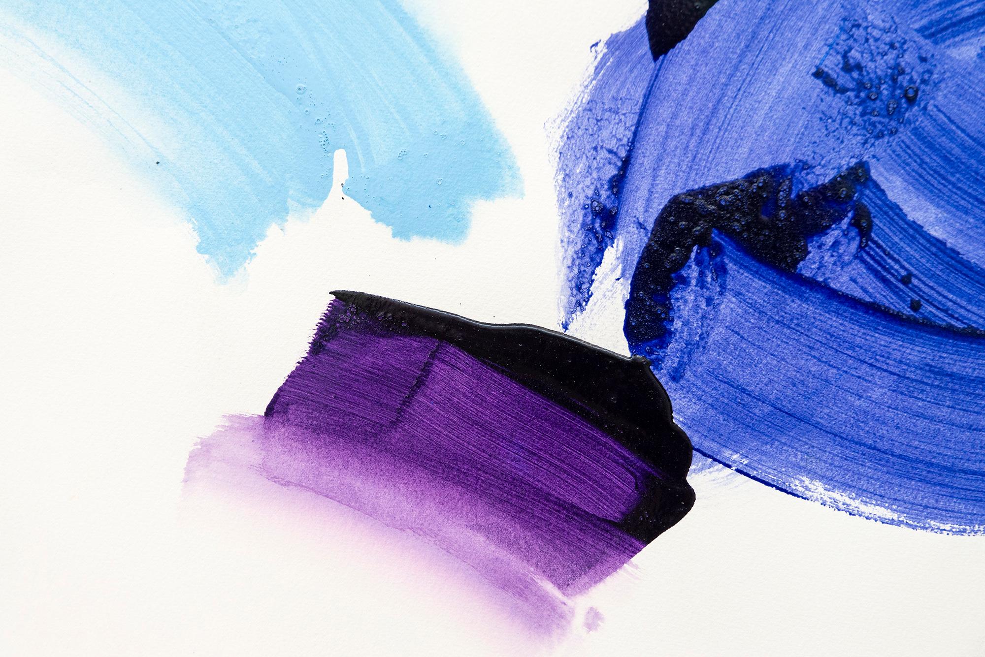 Blue Ball Emma Lake - zeitgenössisch, minimalistisch, abstrakt, Acryl auf Papier im Angebot 4
