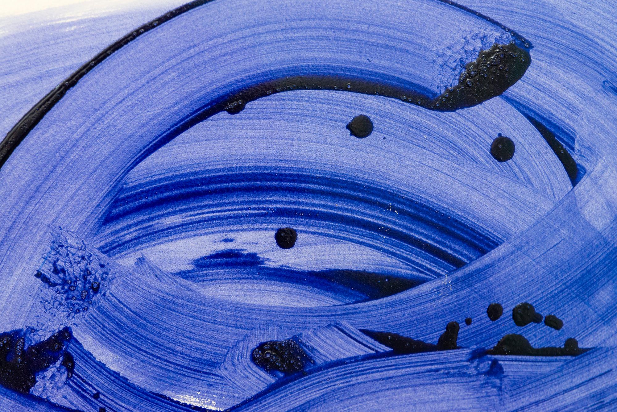 Blue Ball Emma Lake - zeitgenössisch, minimalistisch, abstrakt, Acryl auf Papier im Angebot 5