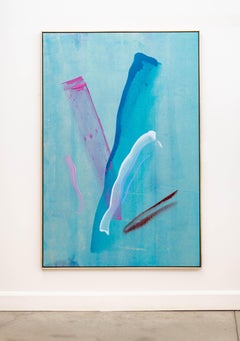Blue Bouquet - zeitgenössische, abstrakte Gestik, Acryl auf Leinwand