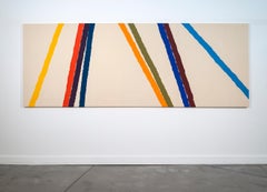 Bridge - Abstract Painting, Acrylic on Canvas, 1969, Colorful Ribbons