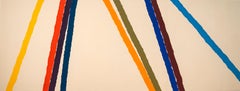 Bridge - Abstract Painting, Acrylic on Canvas, 1969, Colorful Ribbons