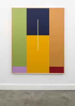 C Major - green, blue, yellow, hard-edged, geometric abstract, acrylic on canvas