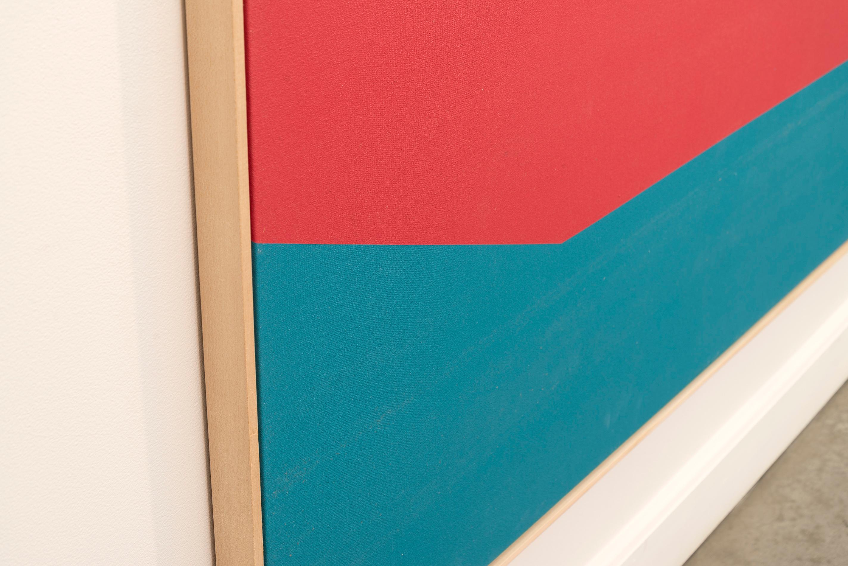 Colour Form 27 - rosa, blu, rosso, astratto minimalista, acrilico su tela in vendita 2