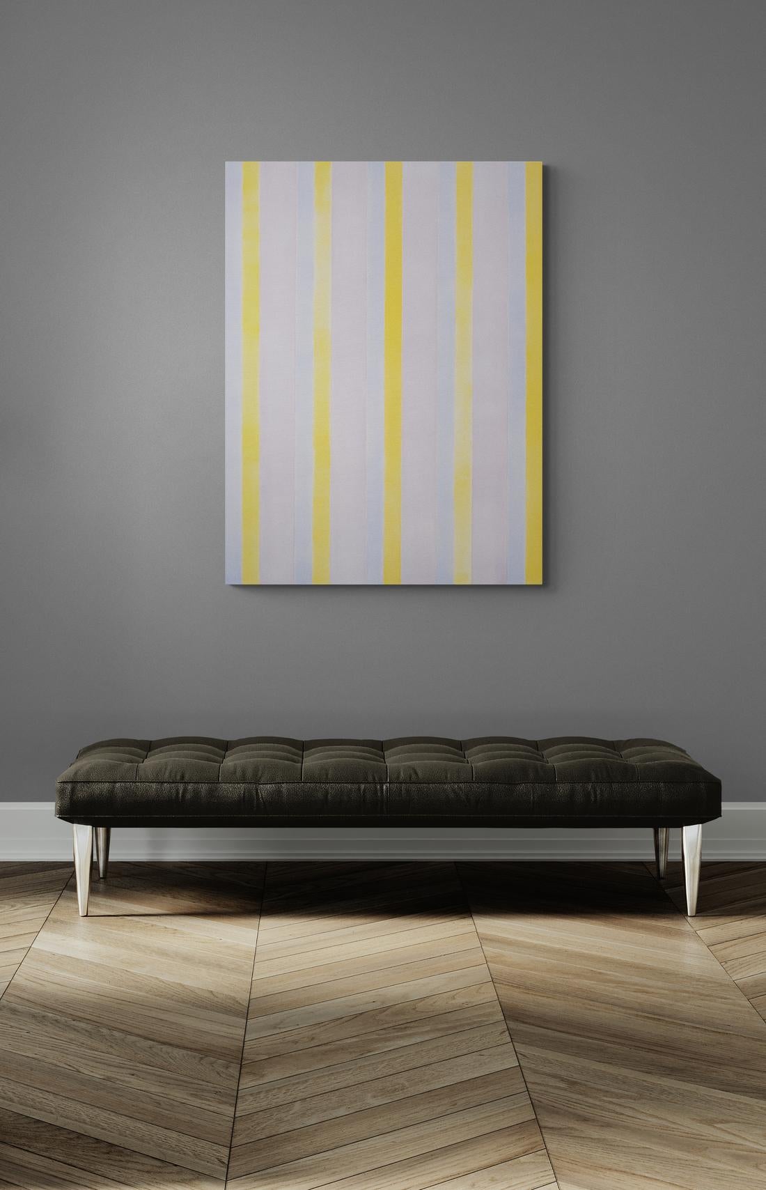Evening Light - soft, colourful, minimalist, abstract, acrylic on canvas For Sale 9