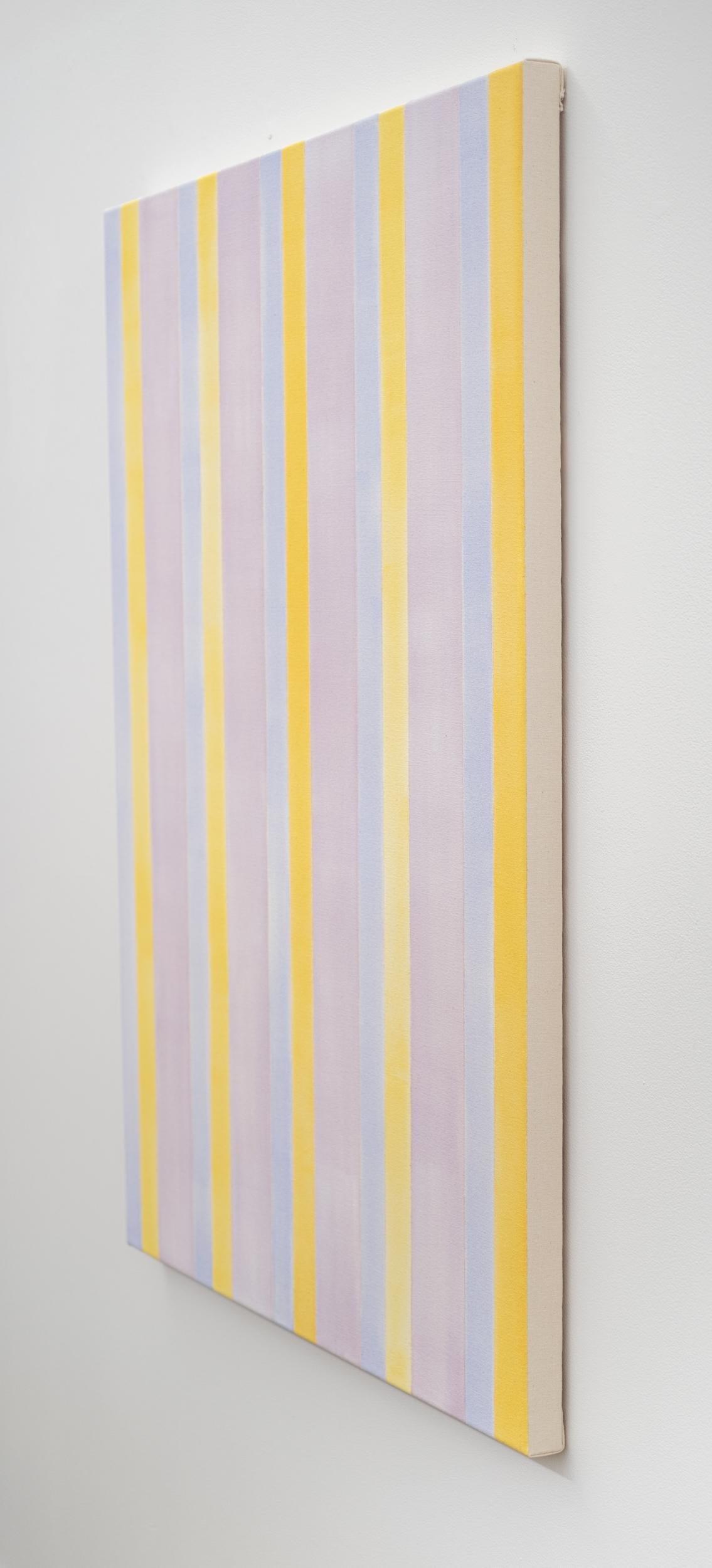 The stunning subtlety of evening light is captured in the wash of colours that flow across the canvas in this contemporary abstract by Milly Ristvedt.
The Canadian artist is renowned for her masterful use of colour and dynamic form. This