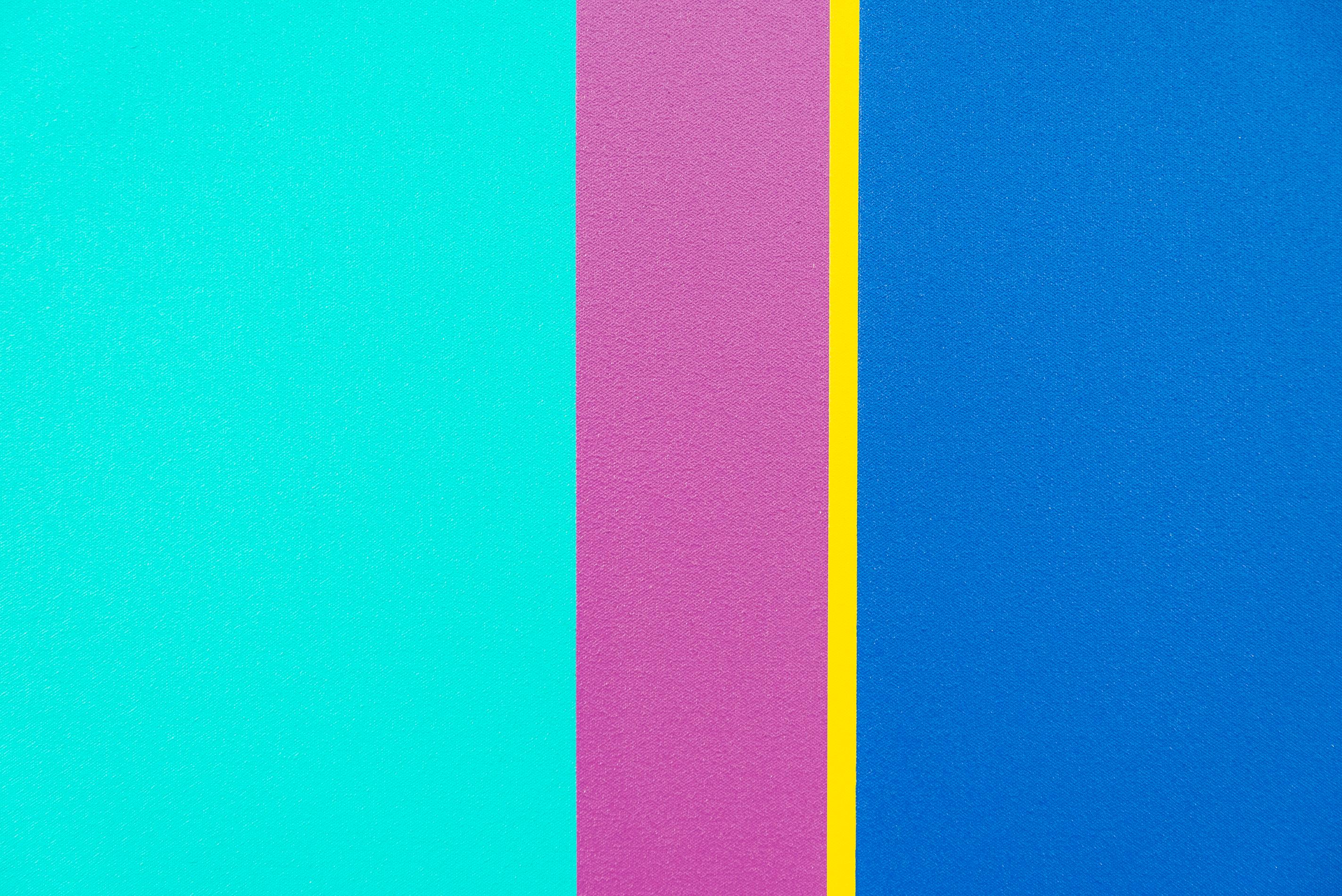 Extension - großes, leuchtendes, farbenfrohes, geometrisches abstraktes Acryl auf Leinwand im Angebot 2
