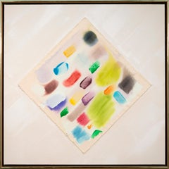 Vintage Georgia Suite: White Diamond - bright, colourful, abstract, acrylic on canvas