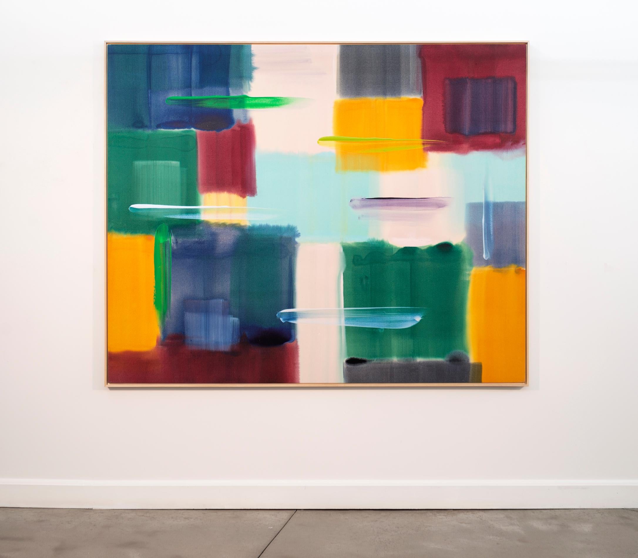 Good Run - moderno, contemporaneo, astratto, acrilico su tela - Painting di Milly Ristvedt