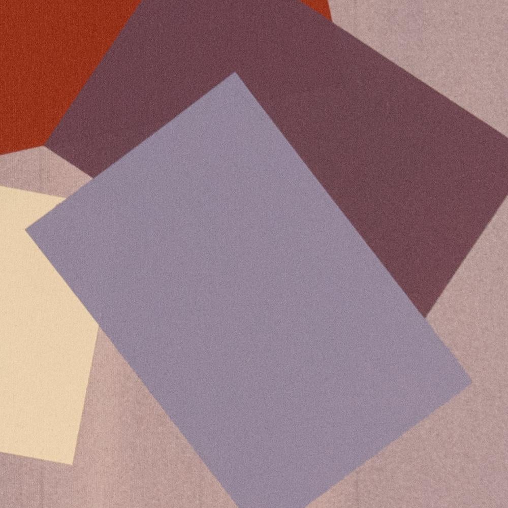 Grau Grid - kleine, helle, farbenfrohe, geometrische abstrakte Acryl auf Leinwand (Braun), Abstract Painting, von Milly Ristvedt