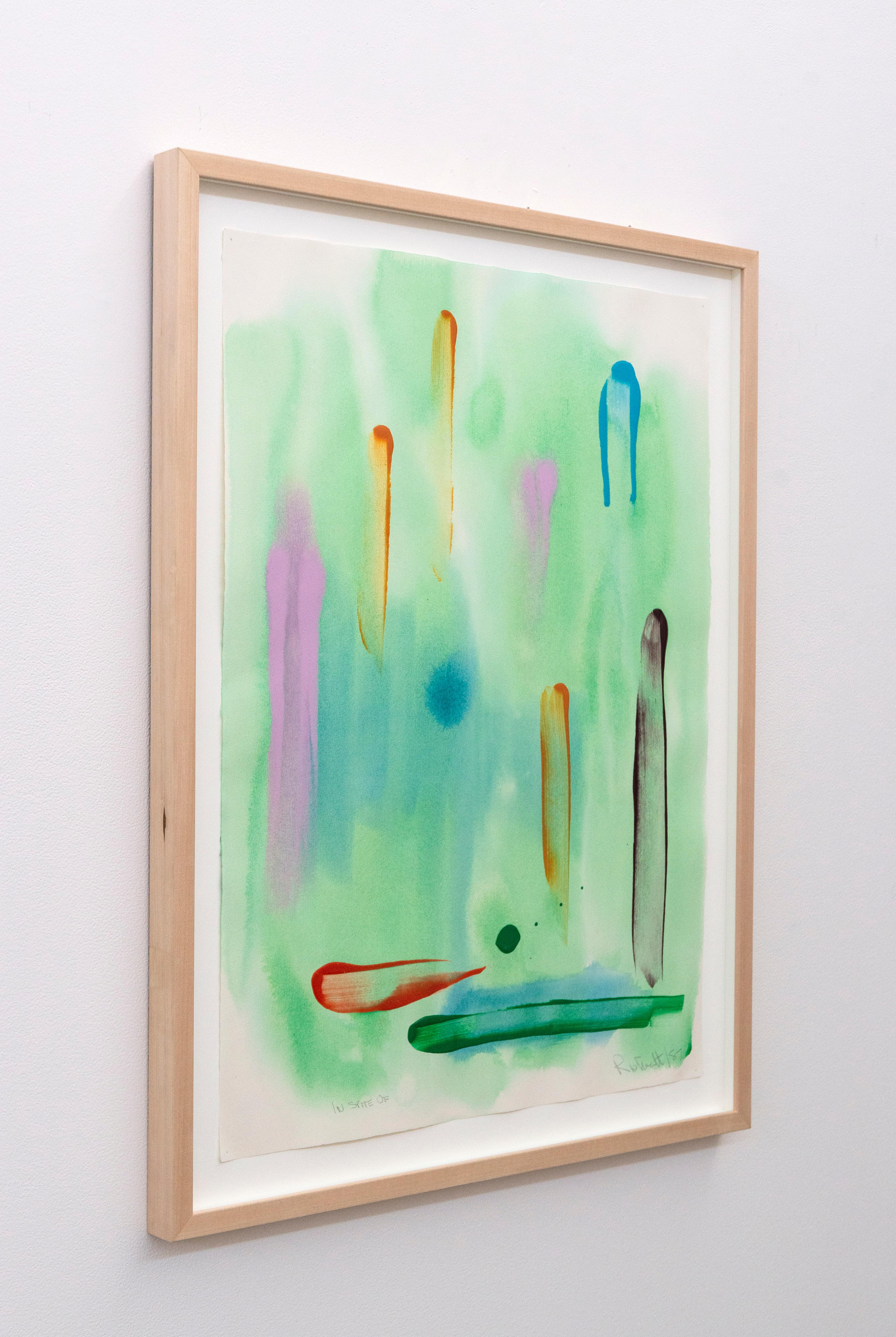 In Spite Of - contemporaneo, minimalista, astratto, acrilico su carta - Painting Astratto di Milly Ristvedt