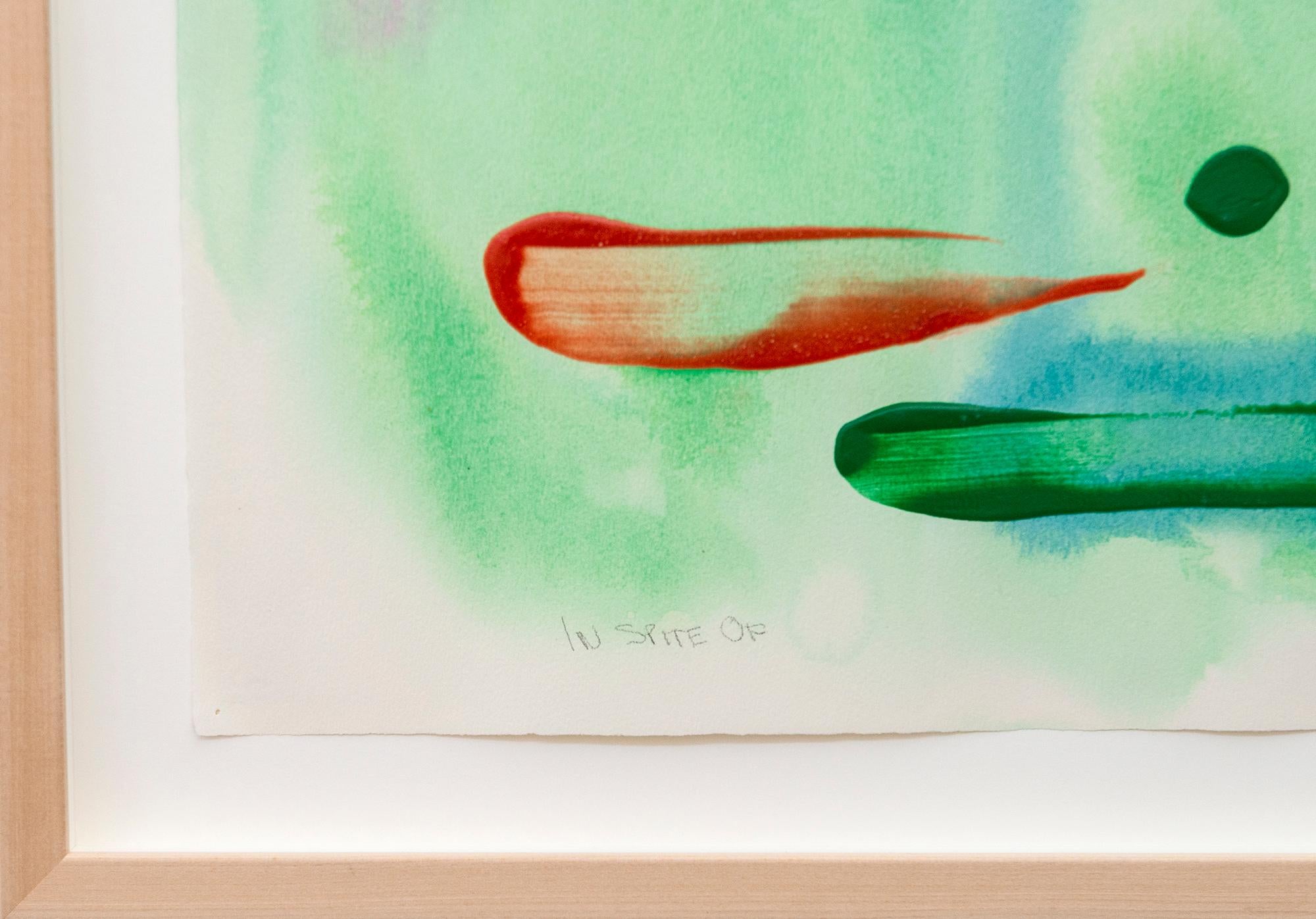 In Spite Of - contemporaneo, minimalista, astratto, acrilico su carta in vendita 4