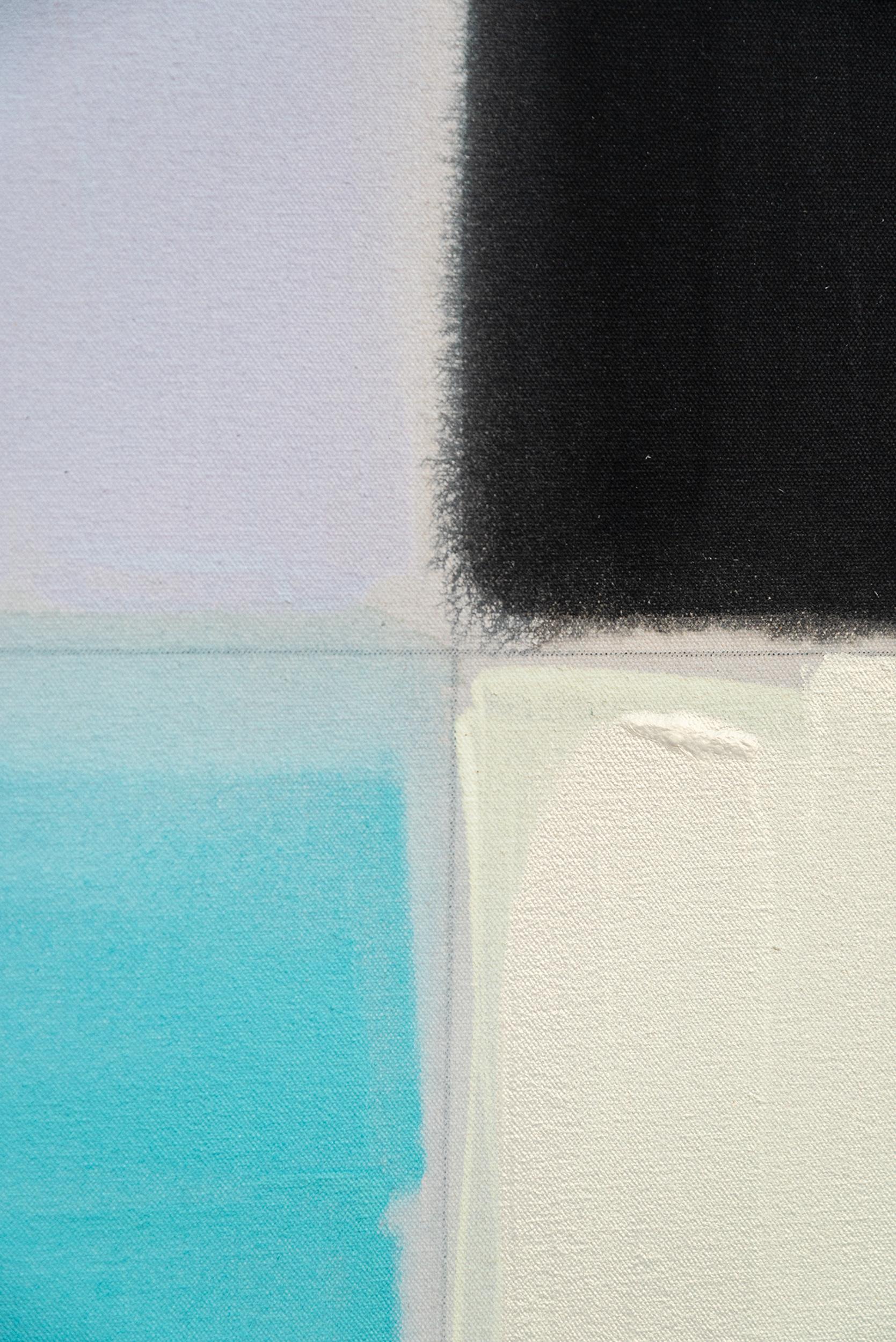 Indivisible - rosa, viola, blu, astratto, contemporaneo, acrilico su tela in vendita 7