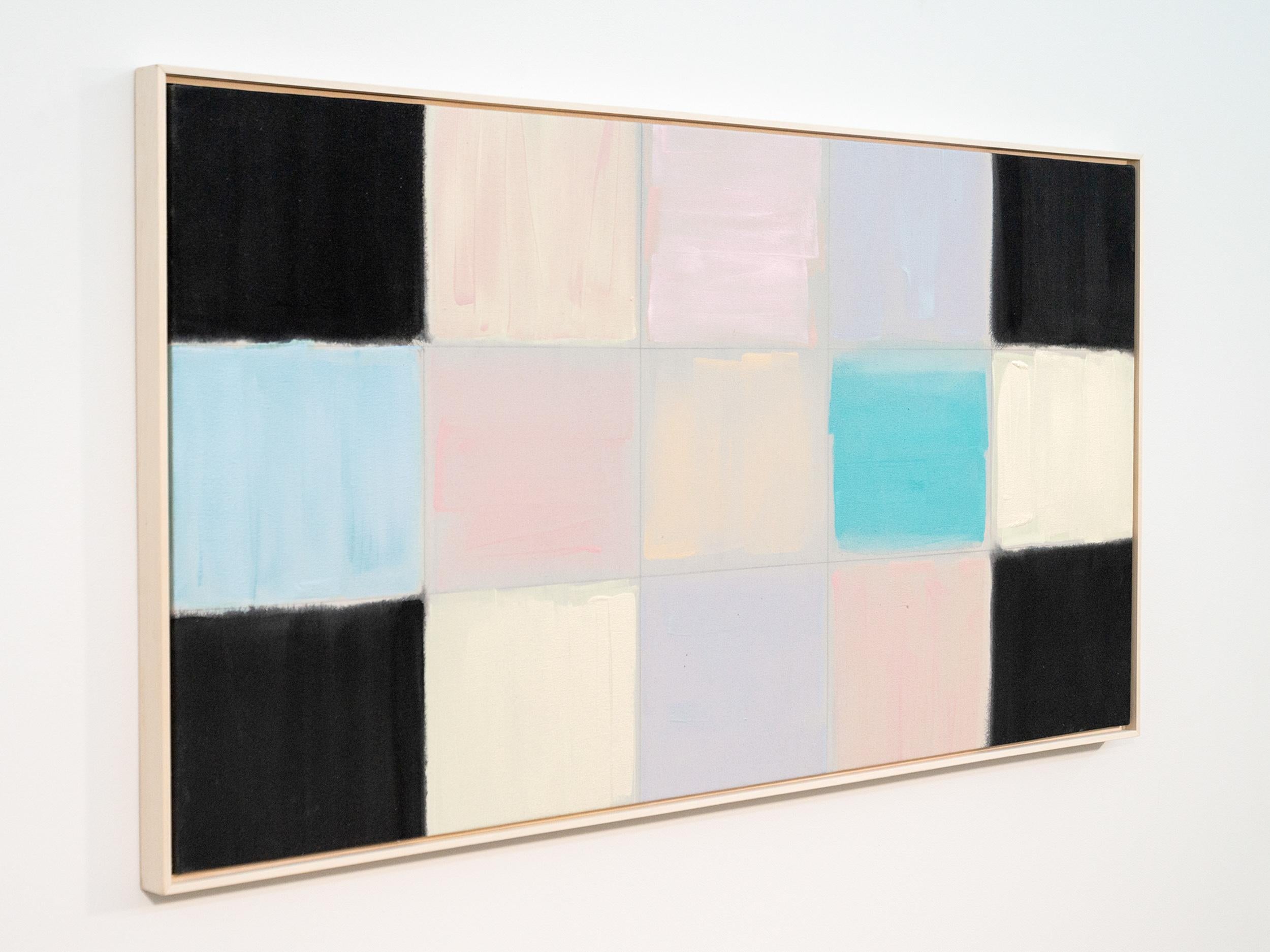 Indivisible - rosa, viola, blu, astratto, contemporaneo, acrilico su tela in vendita 2