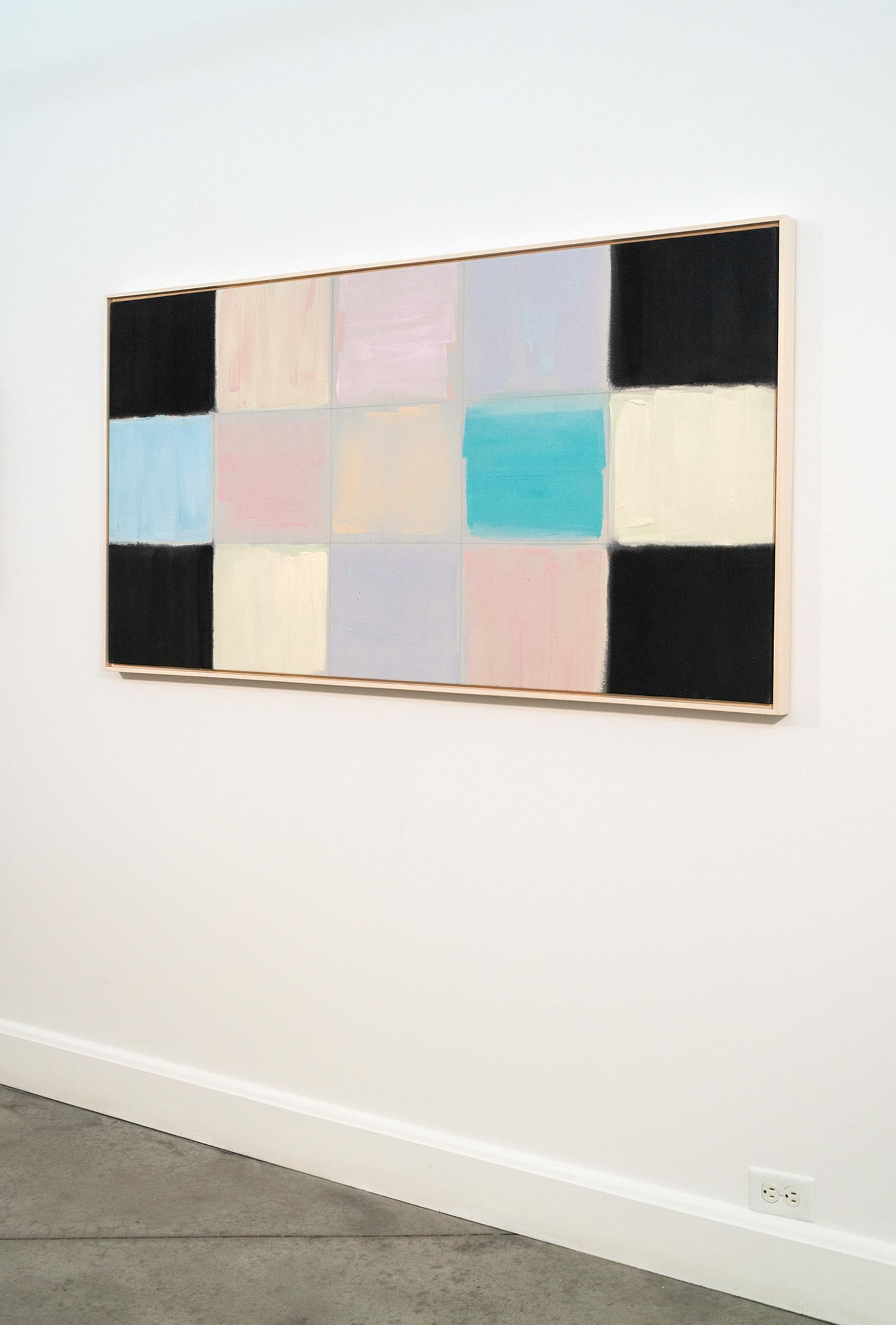 Indivisible - rosa, viola, blu, astratto, contemporaneo, acrilico su tela in vendita 4