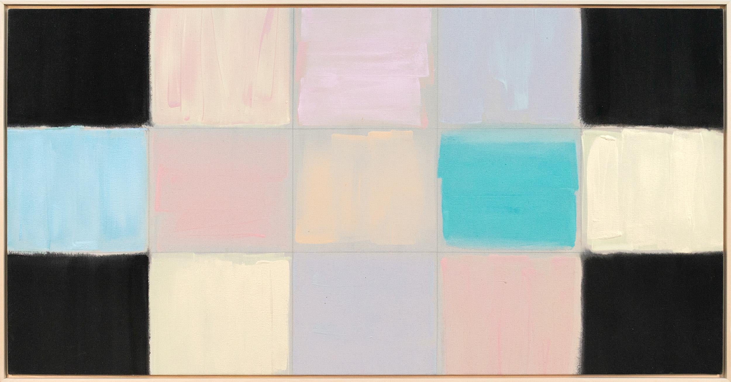 Indivisible - rosa, viola, blu, astratto, contemporaneo, acrilico su tela - Painting di Milly Ristvedt